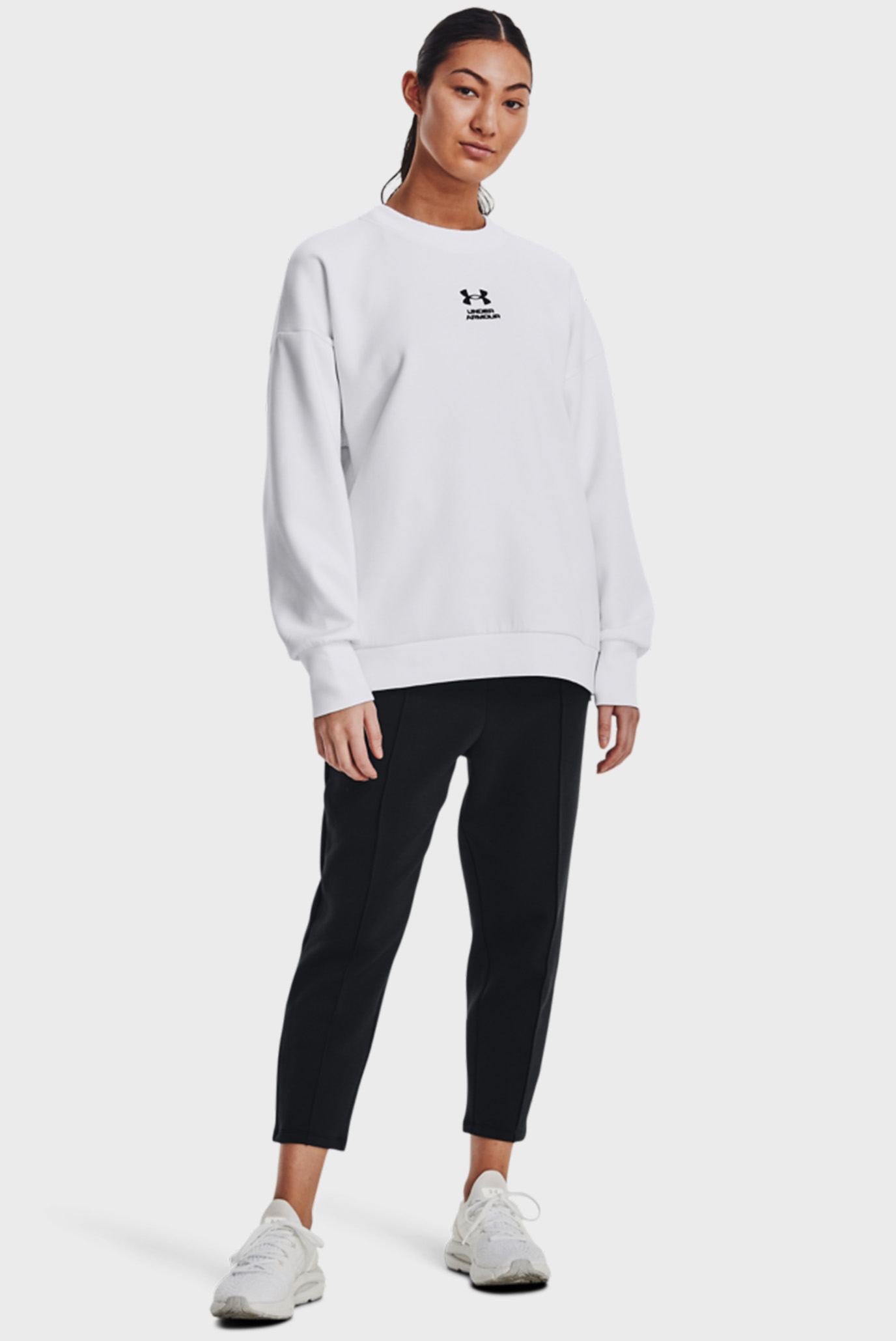 Женский белый свитшот NEW Summit Knit Oversize Crew Under Armour Женский белый свитшот NEW Summit Knit Oversize Crew 2