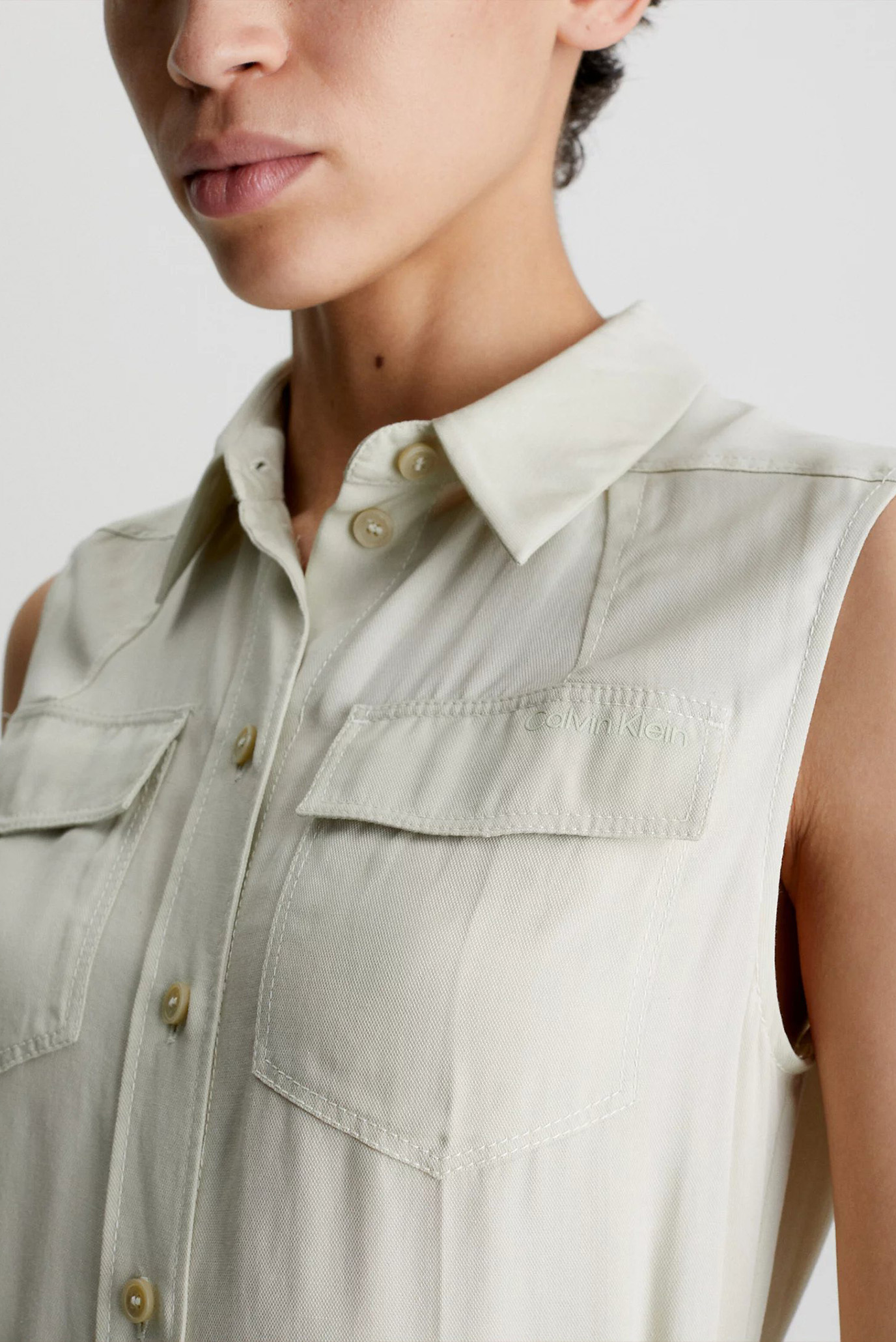 Платье TENCEL SLEEVELESS SHIRT DRESS 8