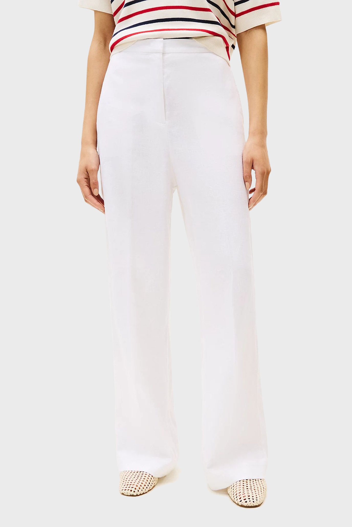 Женские белые льняные брюки TAILORED STRAIGHT 1