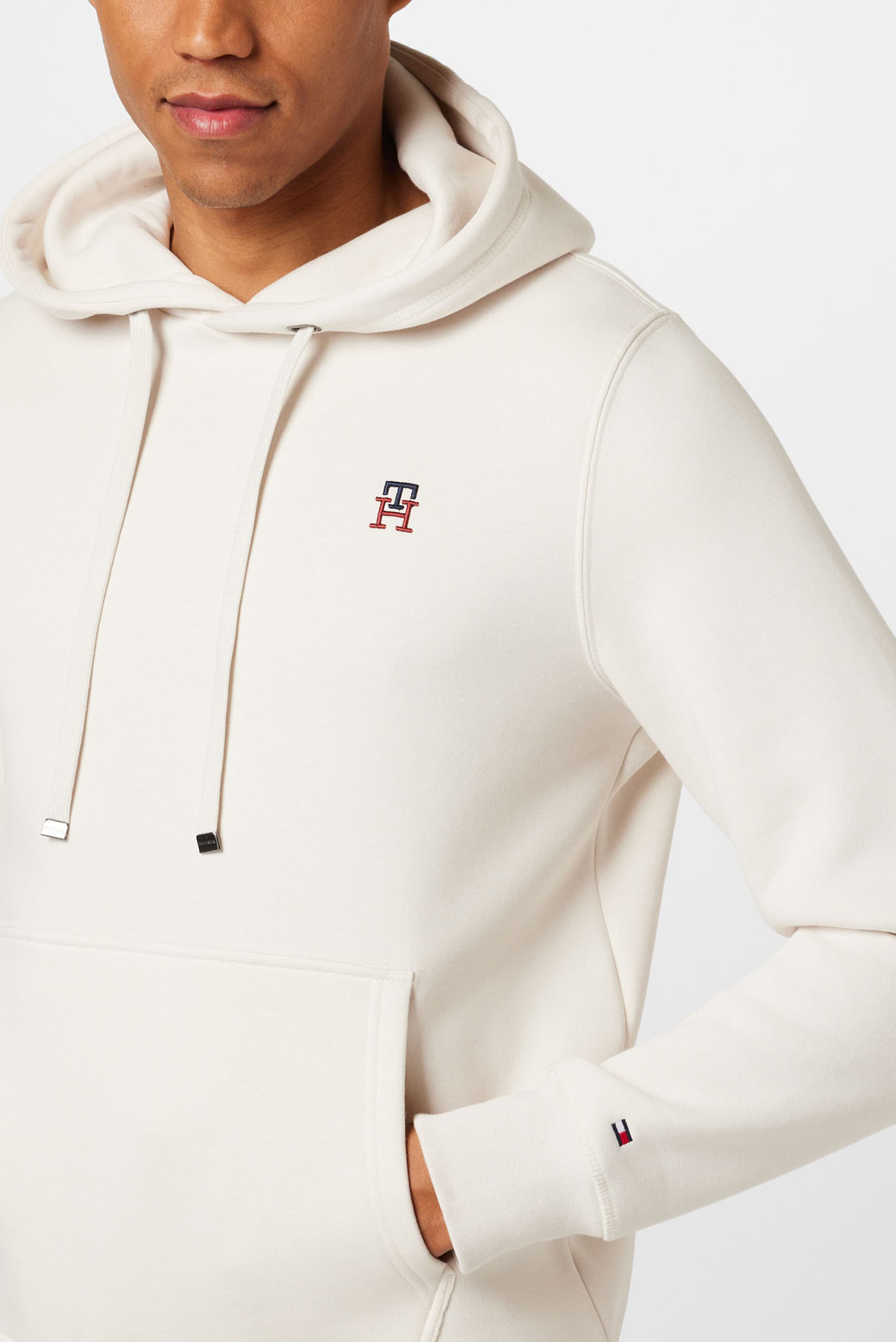 Мужское белое худи SMALL IMD HOODYTommy Hilfiger Мужское белое худи SMALL IMD HOODY 4