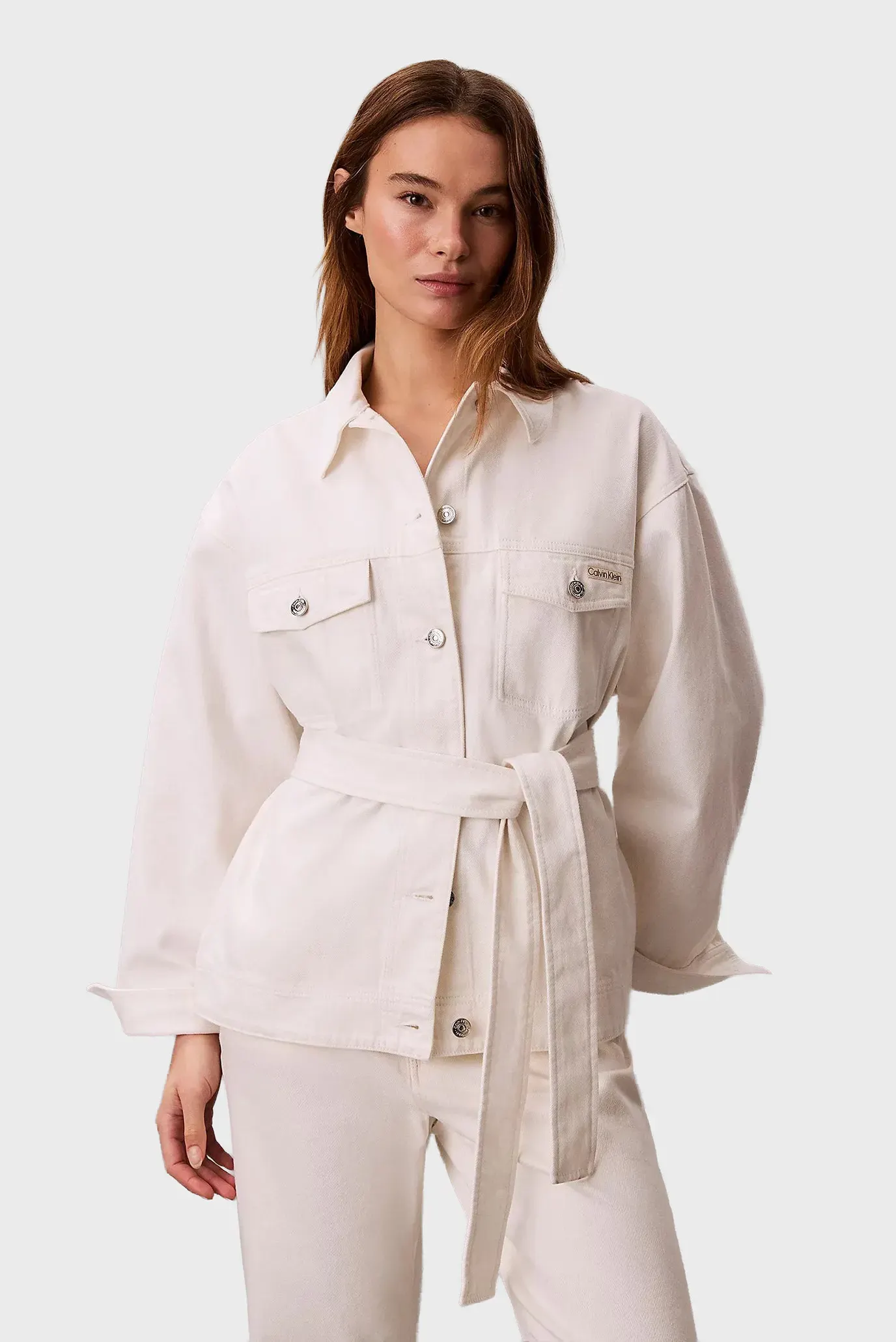 Куртка джинсовая WHS CINCHED JACKET CHALK WHITE 4