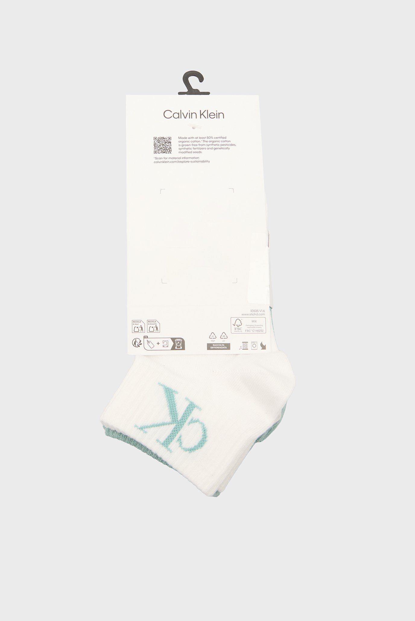 Носки CKJ WOMEN QUARTER 2P MONOGRAMCalvin Klein Jeans Носки CKJ WOMEN QUARTER 2P MONOGRAM 3