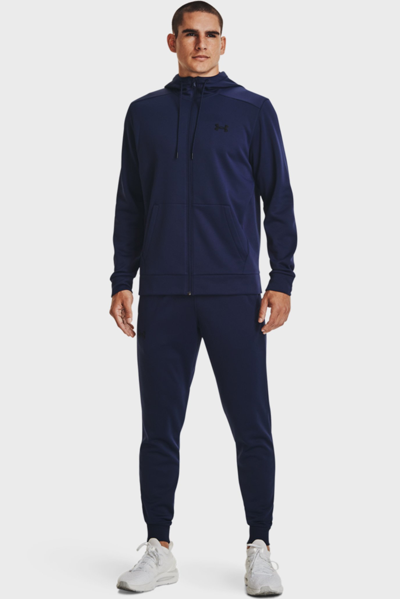 Мужское темно-синее худи UA Armour Fleece FZ Hoodie 2