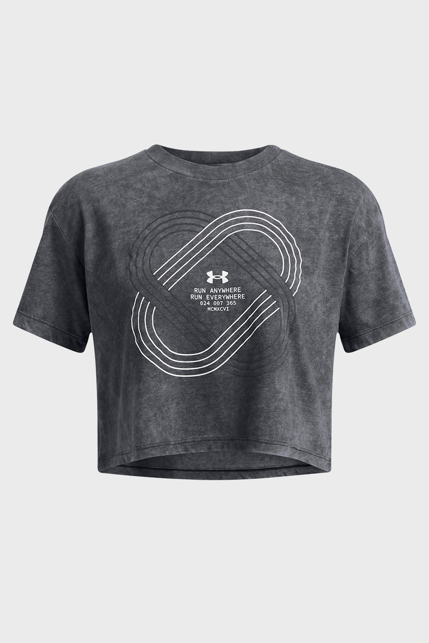 Женская серая футболка UA Run Anywhere Shortsleeve 3