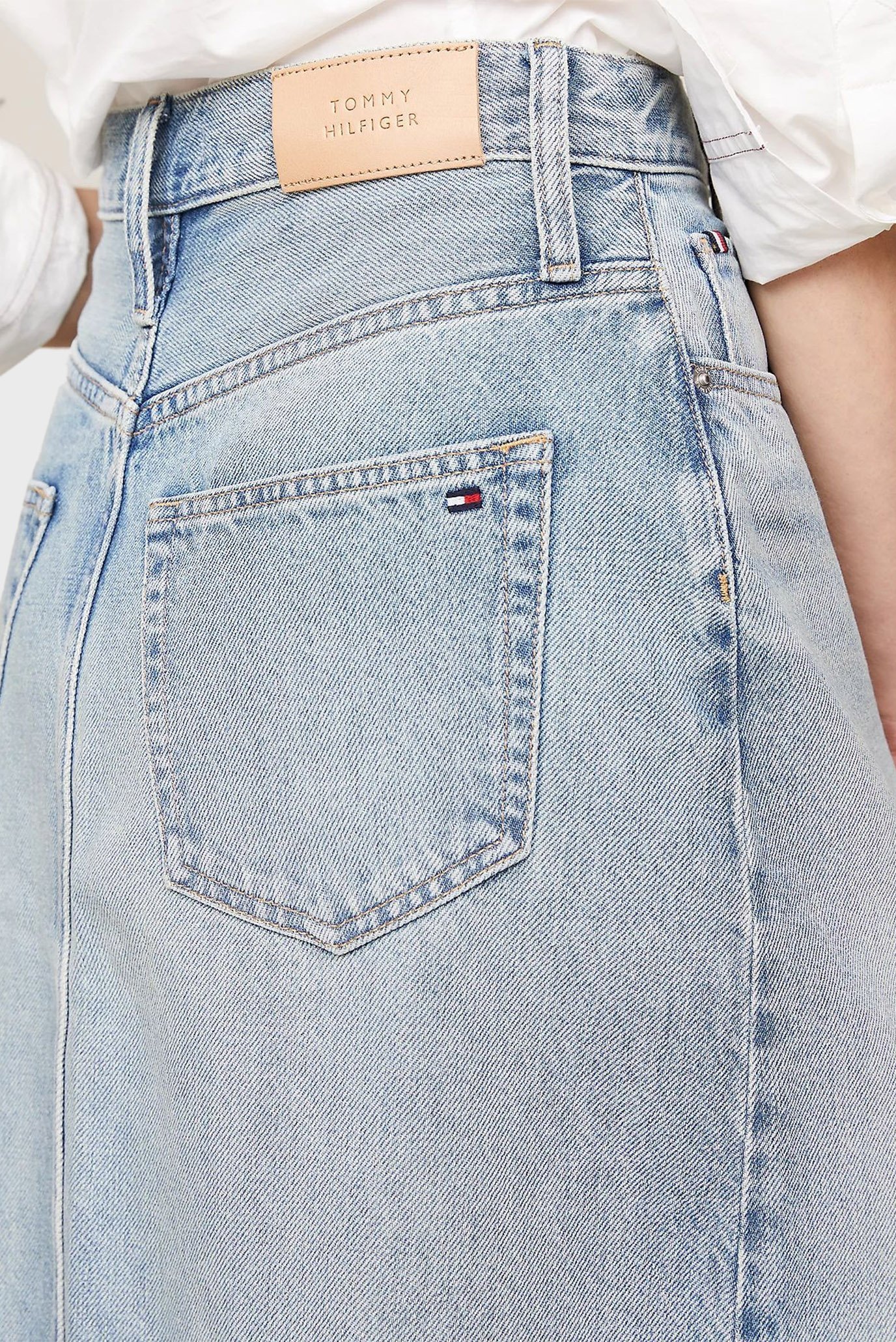 Женская голубая джинсовая юбка DNM MIDI STRAIGHT SKIRT HW ASH 4