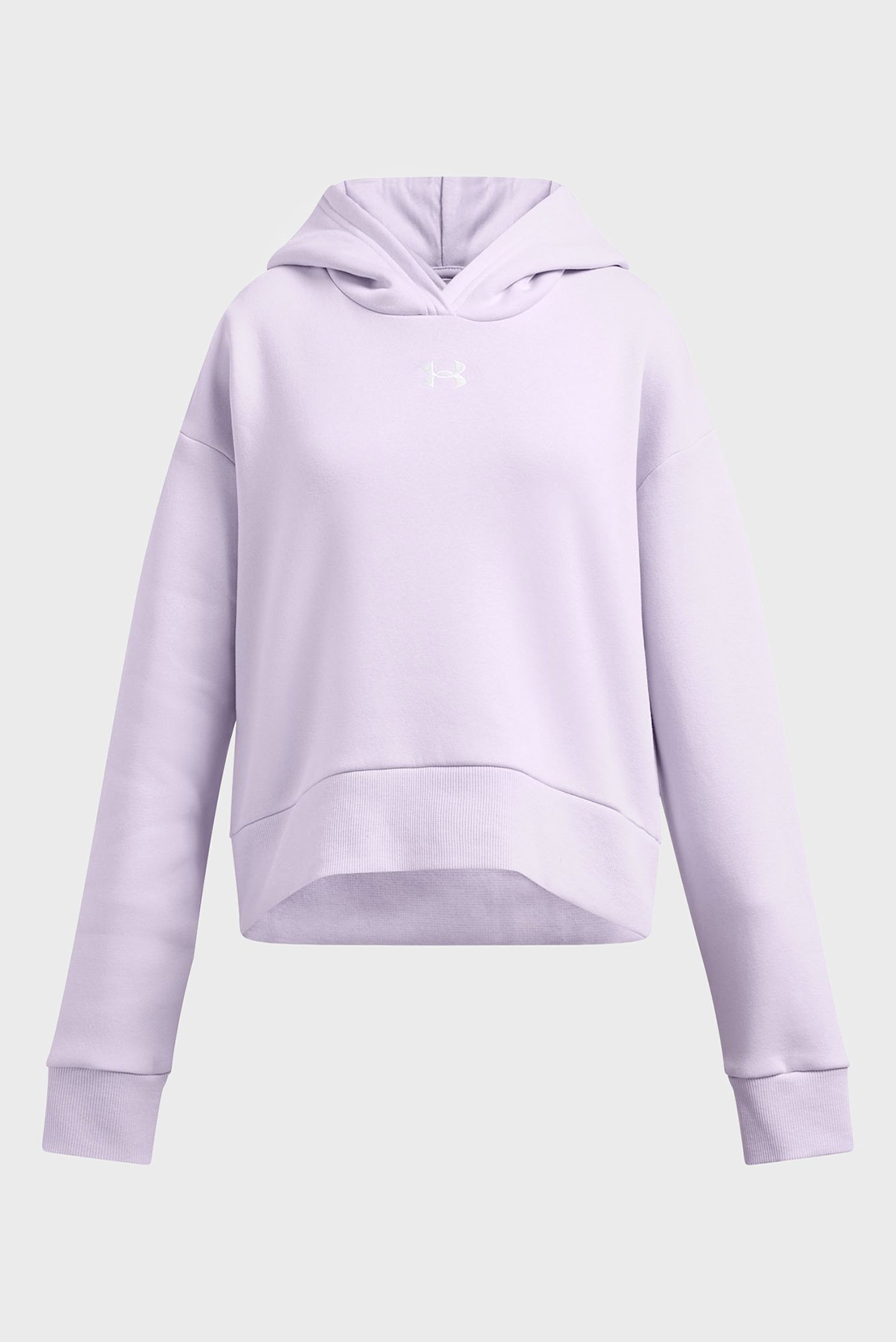 Детское сиреневое худи UA Rival Fleece Crop Hoodie 1