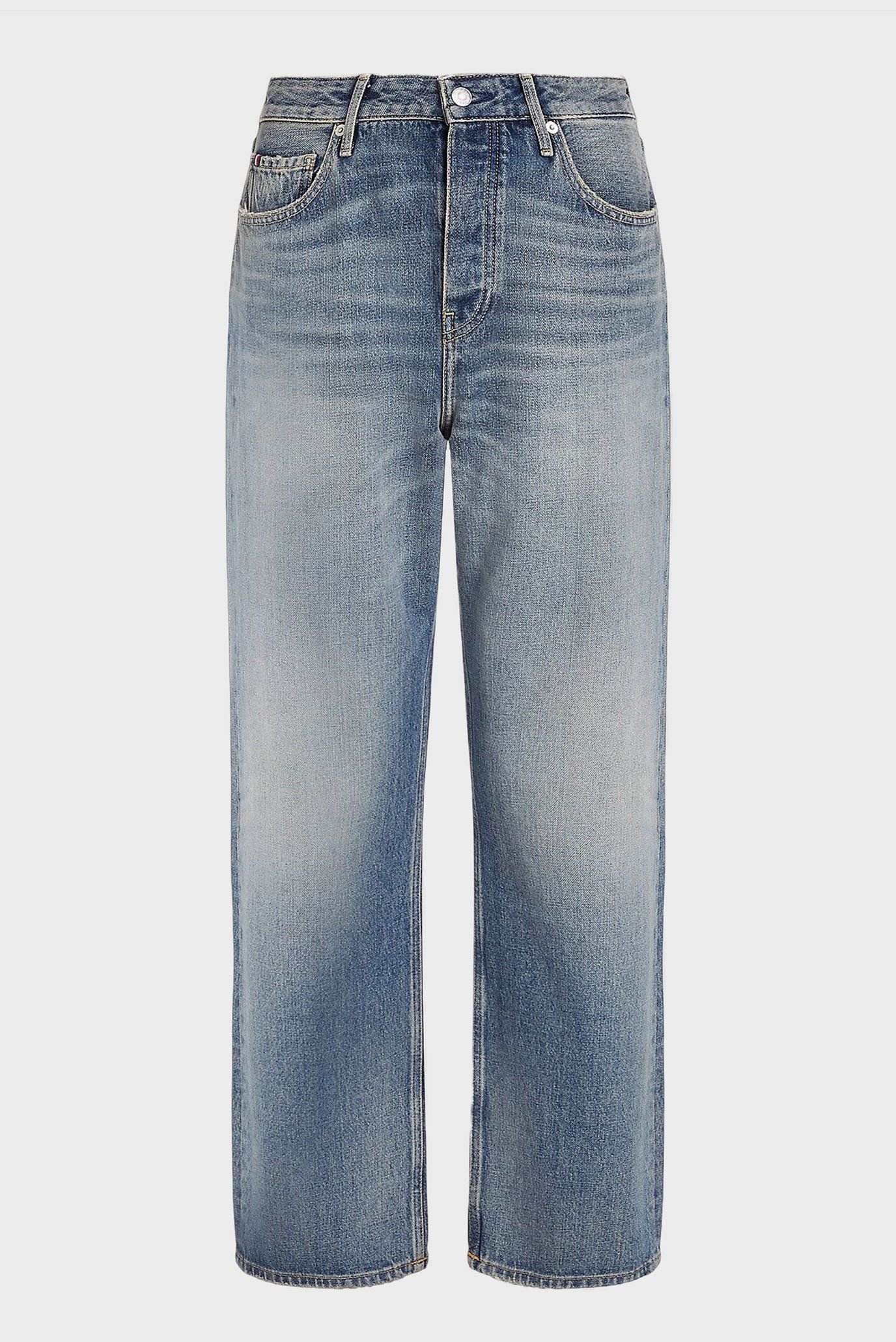 Женские голубые джинсы Relaxed Straight 5