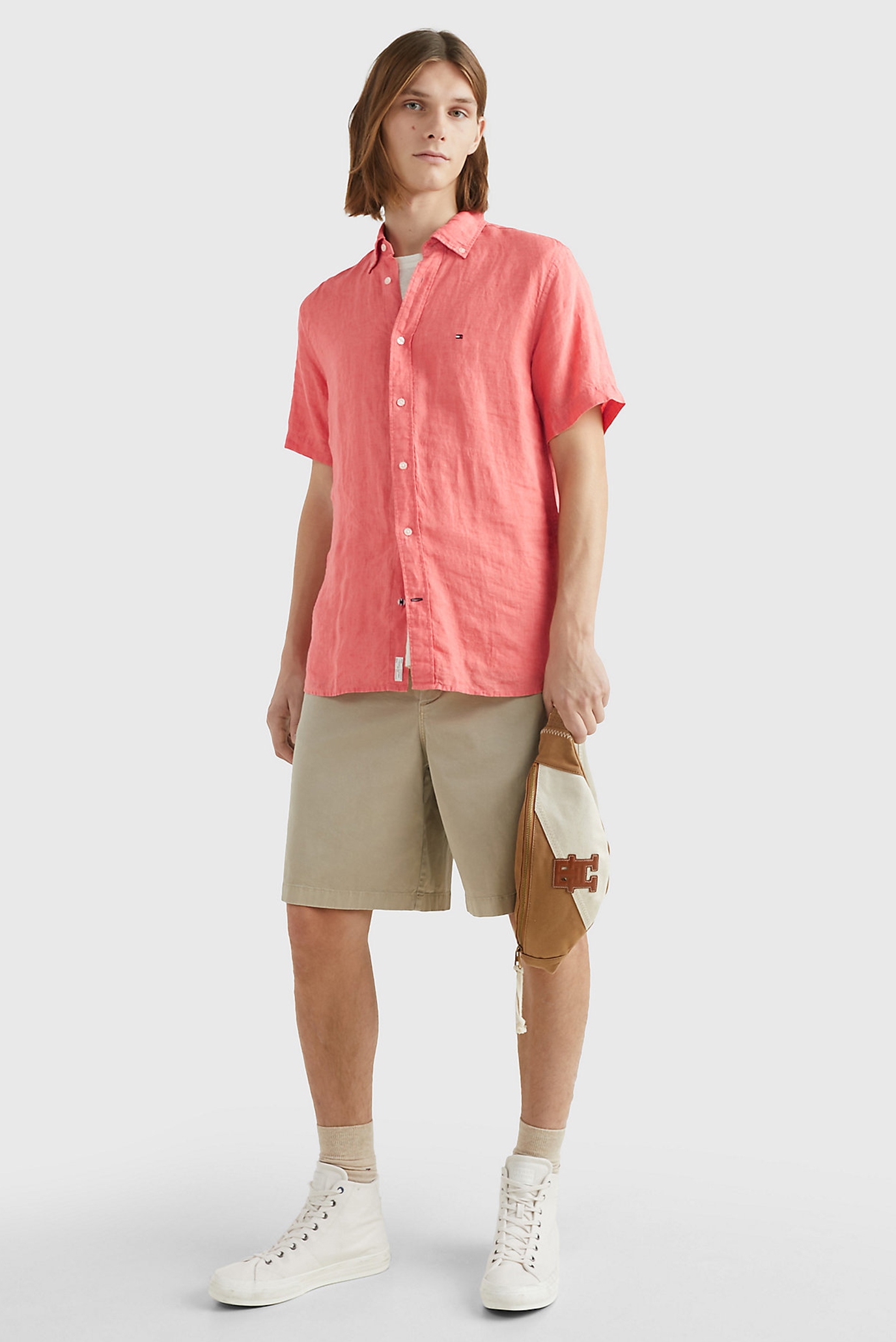 Рубашка с коротким рукавом PIGMENT DYED LINEN RF SHIRT S S 2