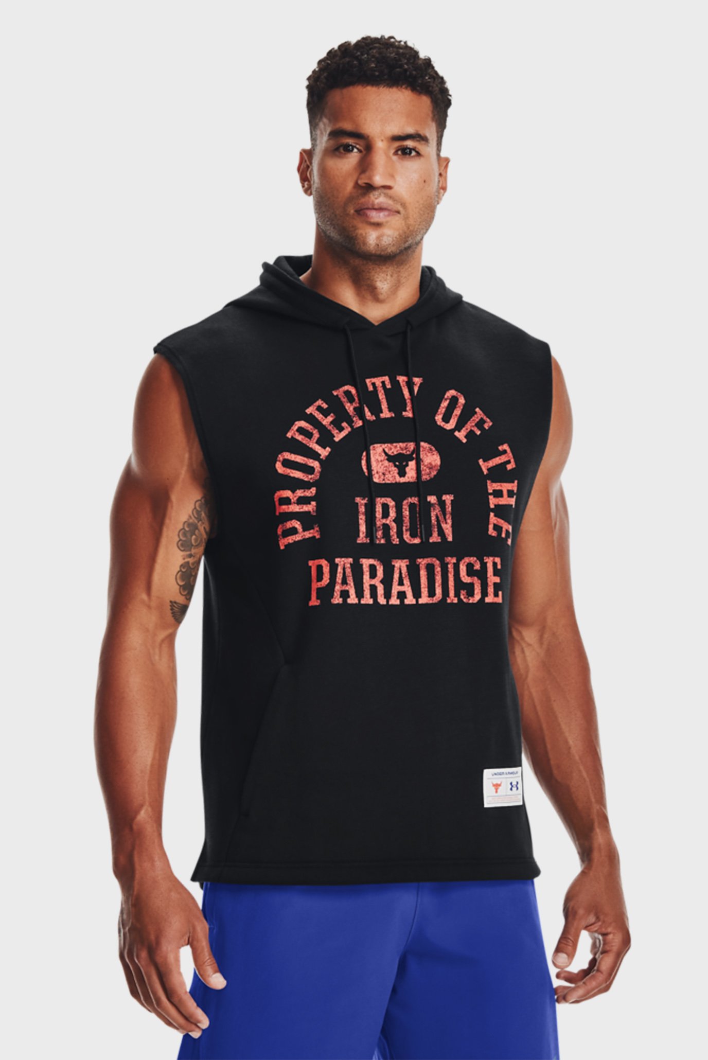 Мужское черное худи UA Pjt Rock CC Fleece SL HD Under Armour Мужское черное худи UA Pjt Rock CC Fleece SL HD 9