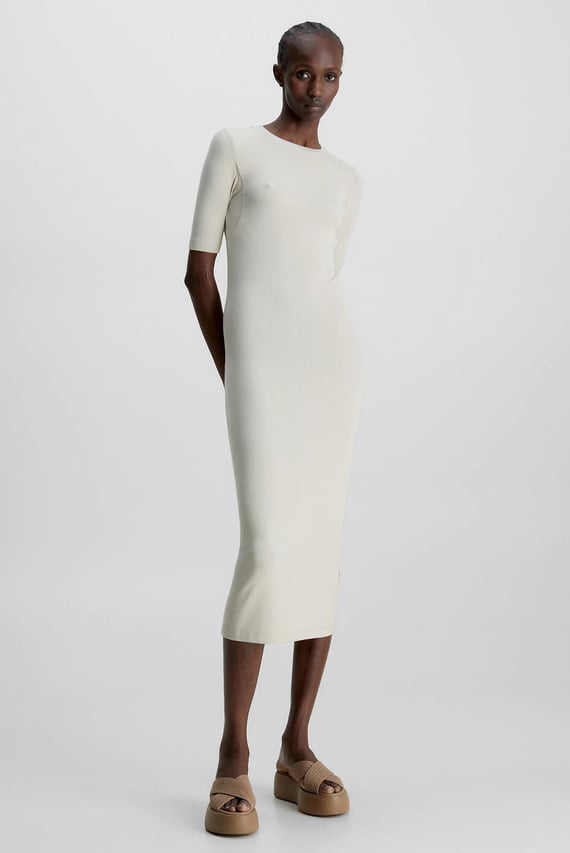 Платье MODAL RIB CREW NECK DRESS SS