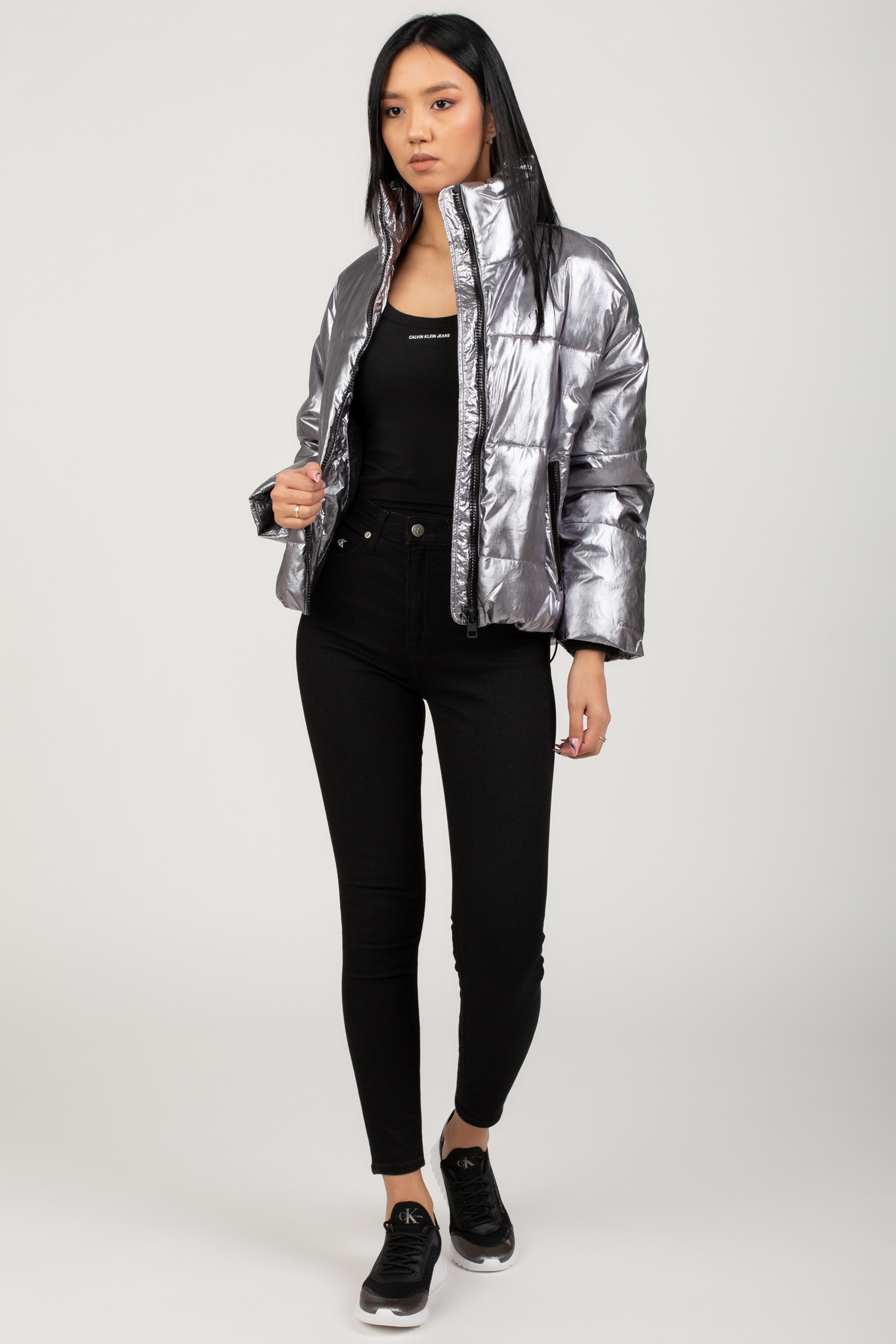 Куртка зимняя GUNMETAL SHORT OVERSIZED PUFFER 5