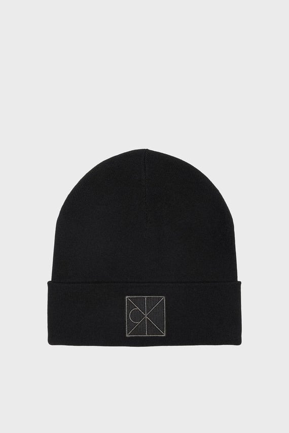 Шапка EMBLEM PATCH FINE RIB BEANIE Calvin Klein