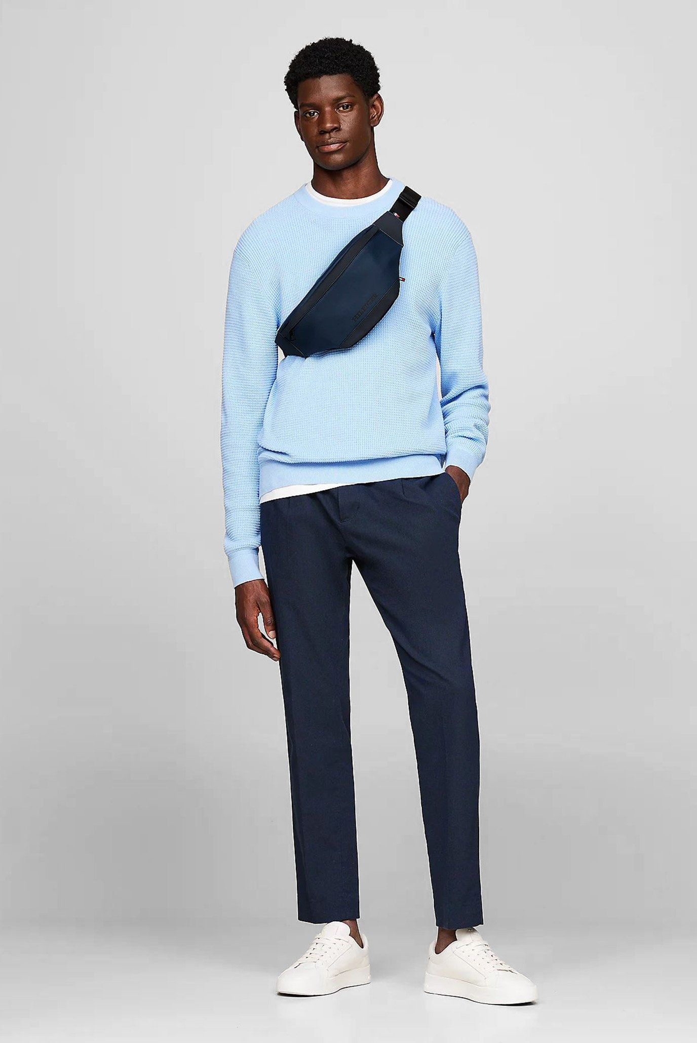 Мужская темно-синяя поясная сумка TH MONOTYPE PU BUMBAG 2