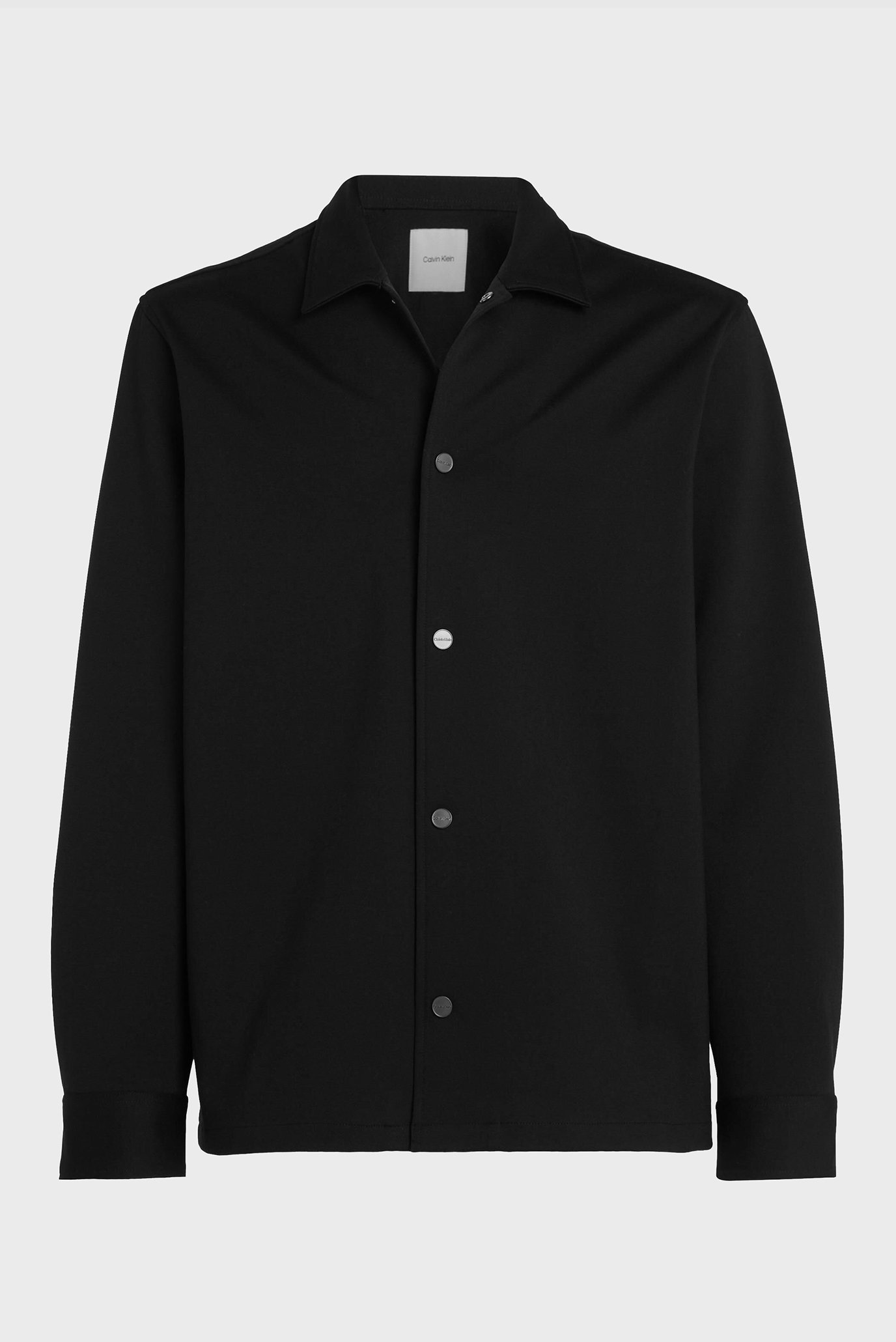 Мужская черная рубашка COMFORT KNIT OVERSHIRT 4