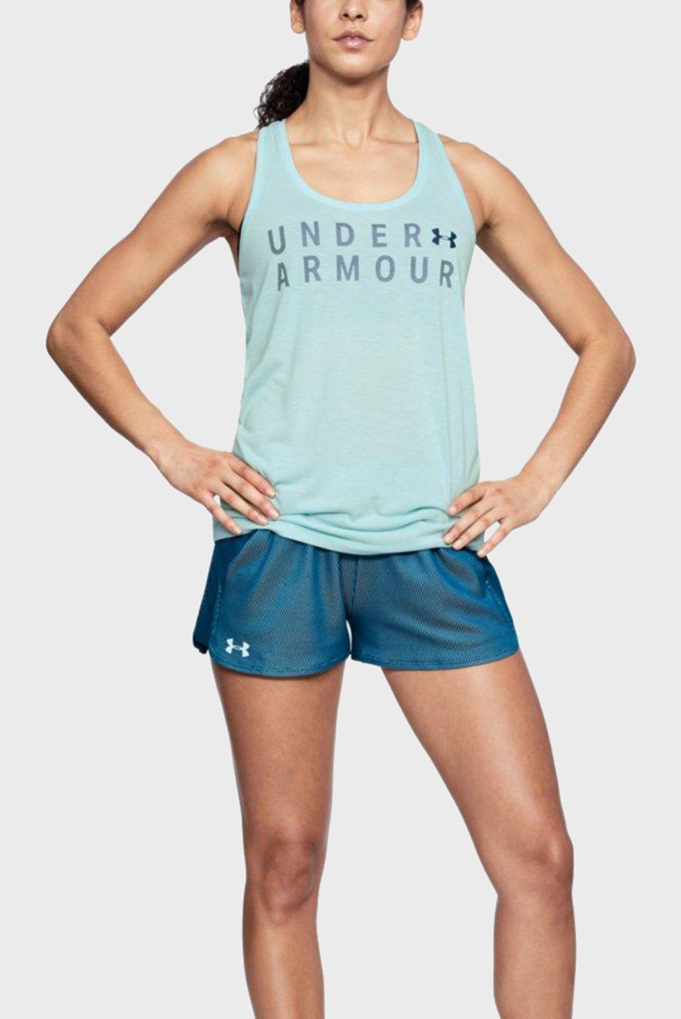 Женский голубой топ Tborne Train Grаphic Twist Tank Under Armour Женский голубой топ Tborne Train Grаphic Twist Tank 6