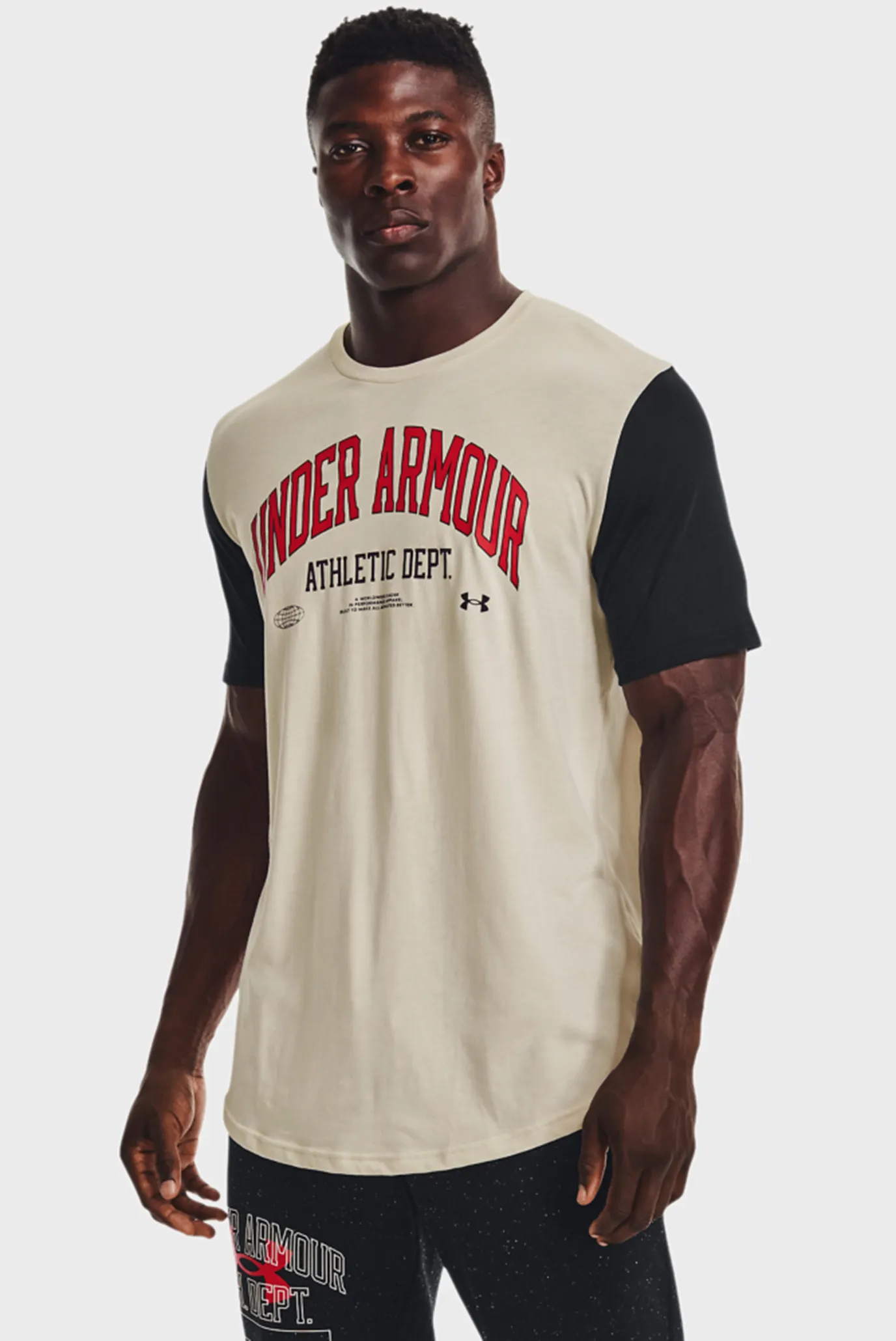 Мужская бежевая футболка UA ATH DEPT CLRBLK SS 7