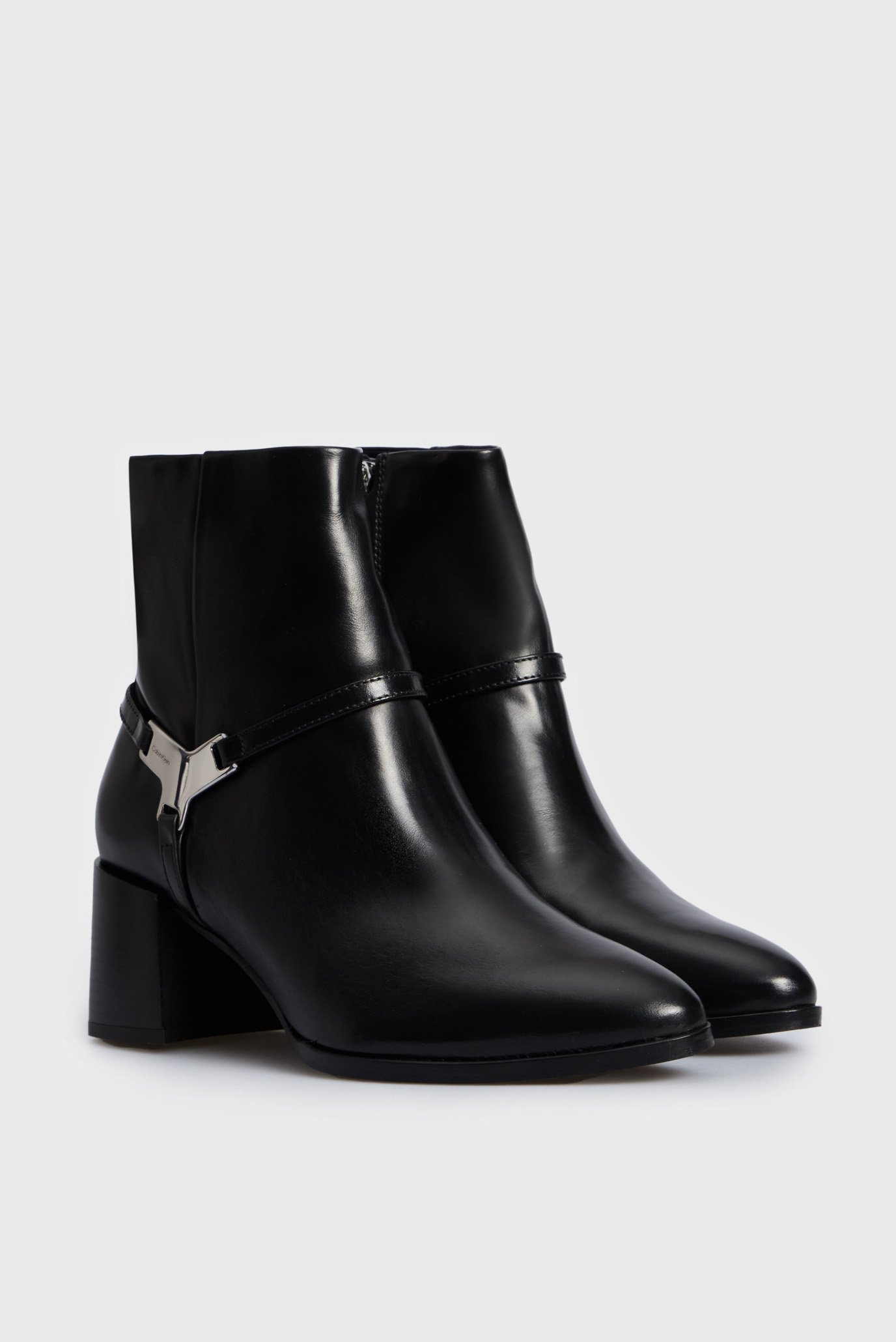 Женские черные кожаные ботильоны ANKLE BOOT 55 W HW LTH 3