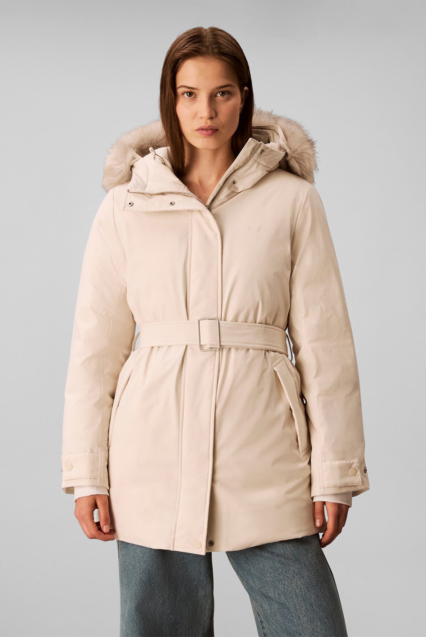 Куртка зимняя BELTED MATTE QUILTED JACKET WITH 1