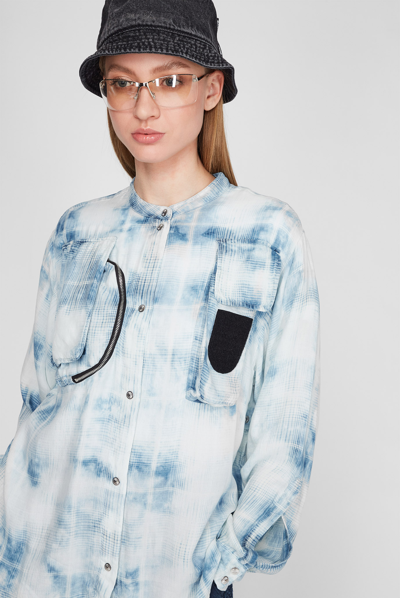 Женская голубая рубашка C-OVER 2