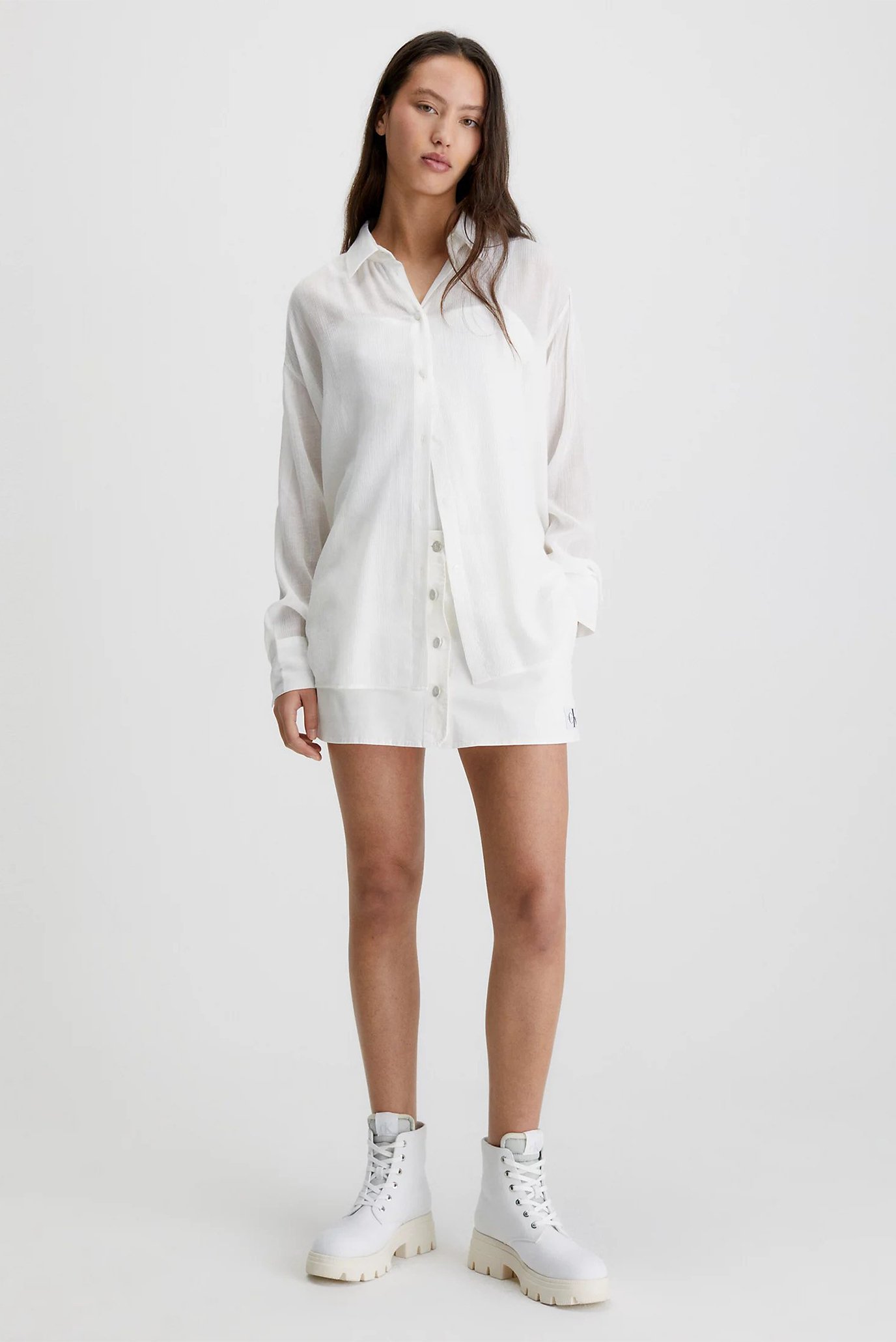 Женская белая блуза CRINKLE TIE DETAIL 3