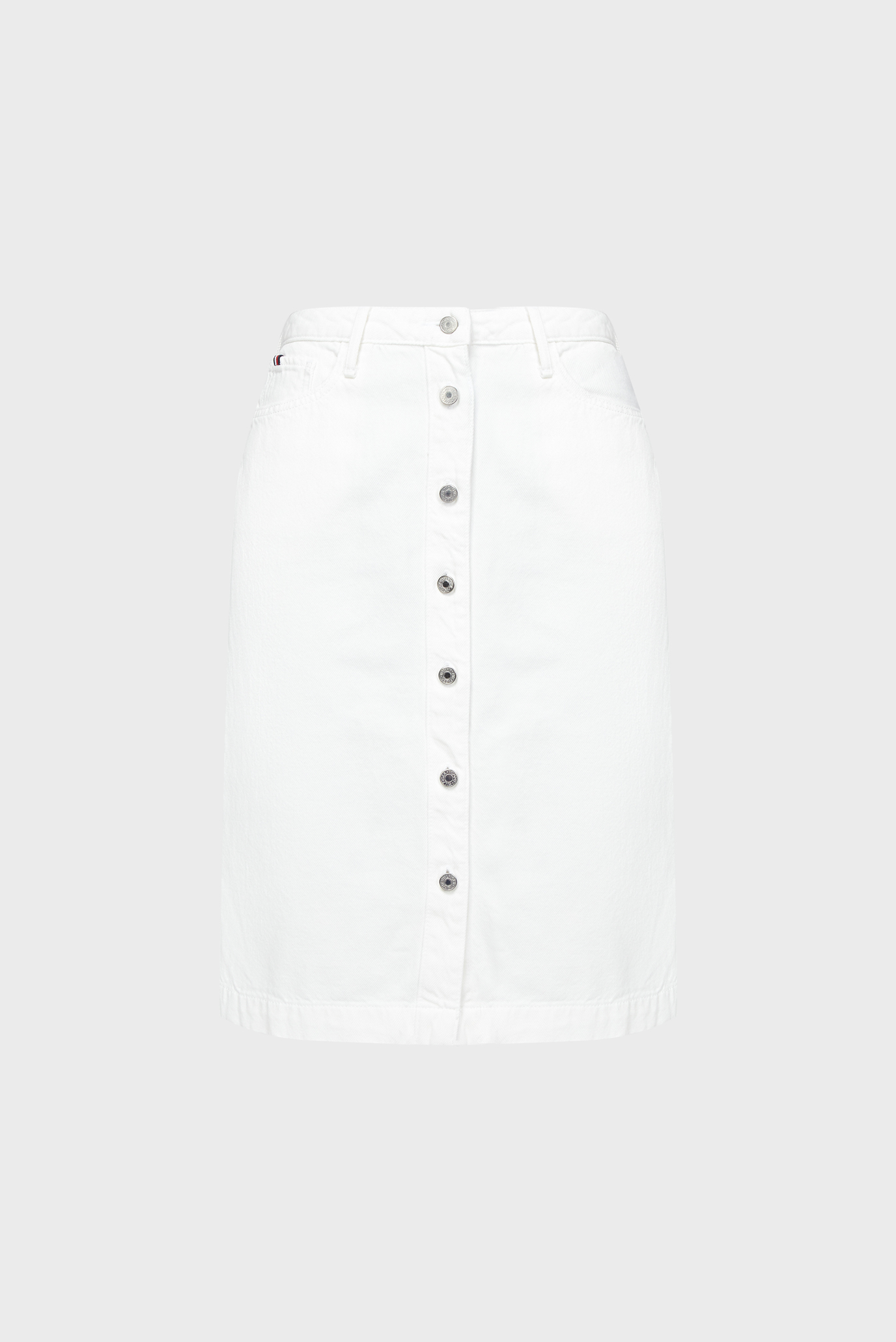 Женская белая джинсовая юбка DNM SKIRT HW KNEE OFF WHITE CIRCTommy Hilfiger Женская белая джинсовая юбка DNM SKIRT HW KNEE OFF WHITE CIRC 4