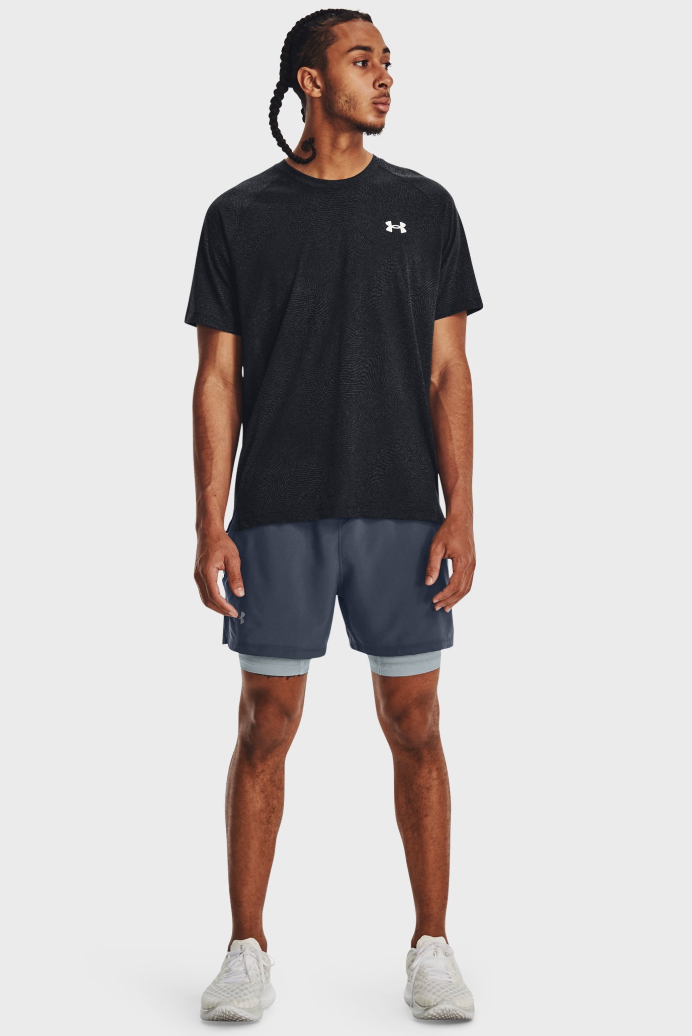 Мужские серые шорты LAUNCH ELITE 2in1 5'' SHORT 2