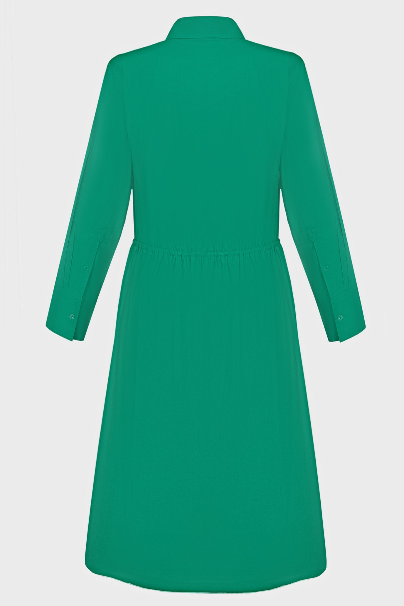 Женское зеленое платье MD BLOUSON LS MIDI SHIRT DRESS 2