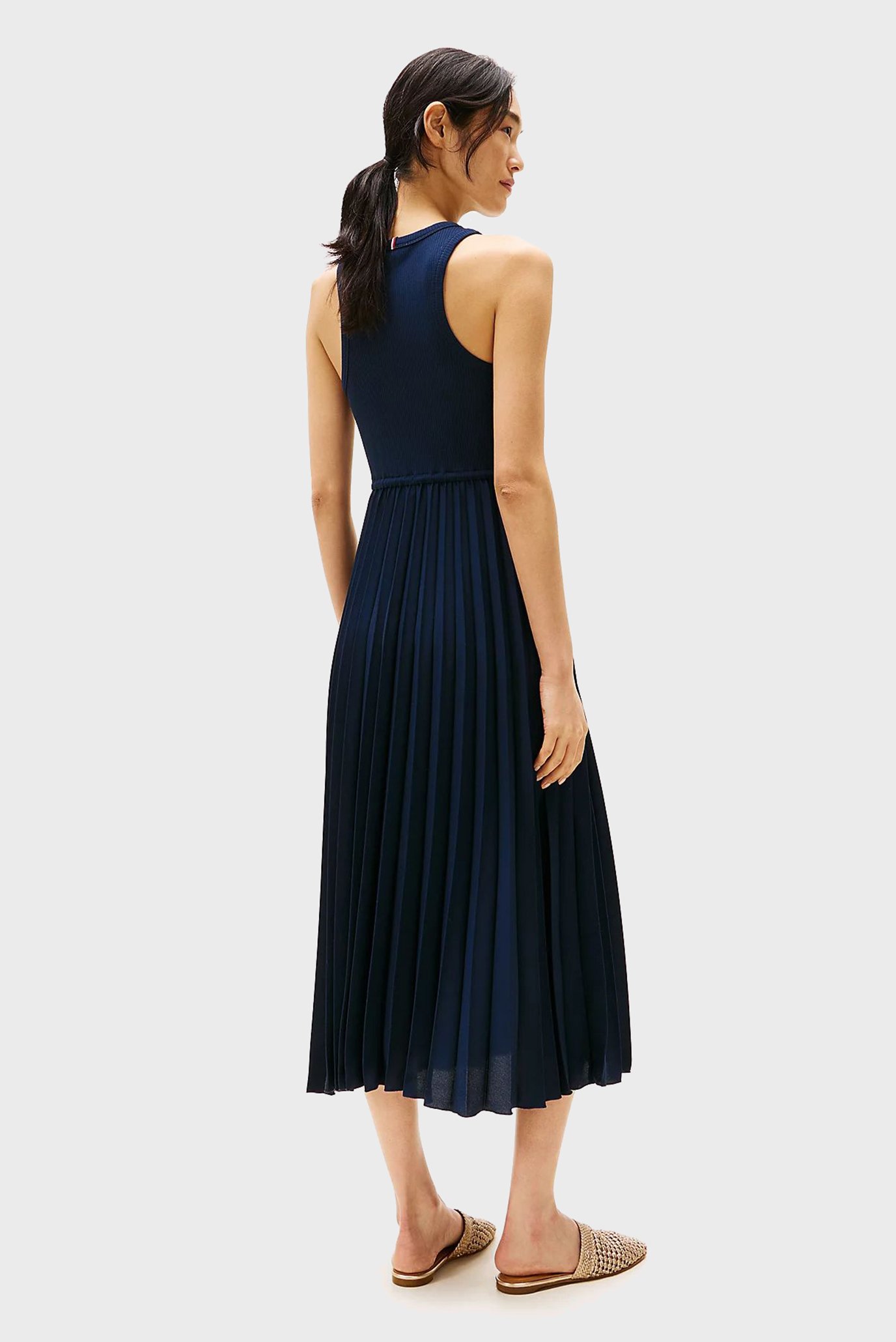 Женское темно-синее платье RIB TANK PLEATED DRESS MIDI NS 3