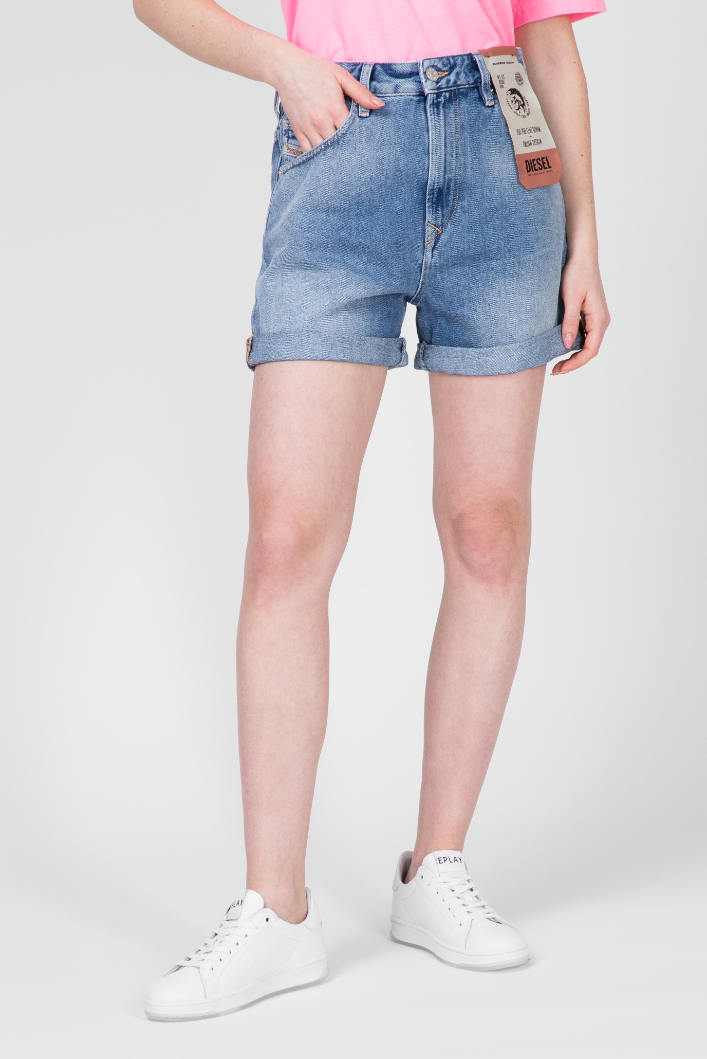 Женские голубые джинсовые шорты DE-REG 6