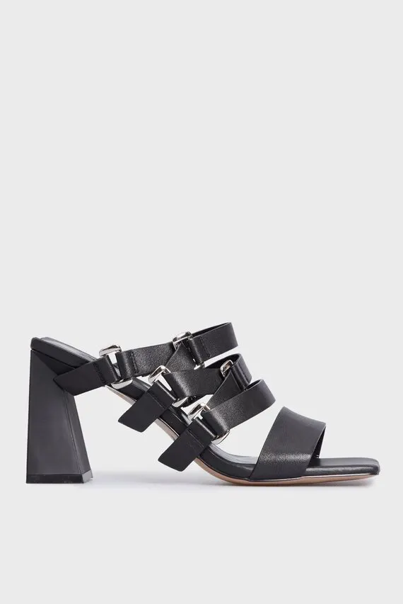 Женские черные кожаные мюли Sadie PRPY