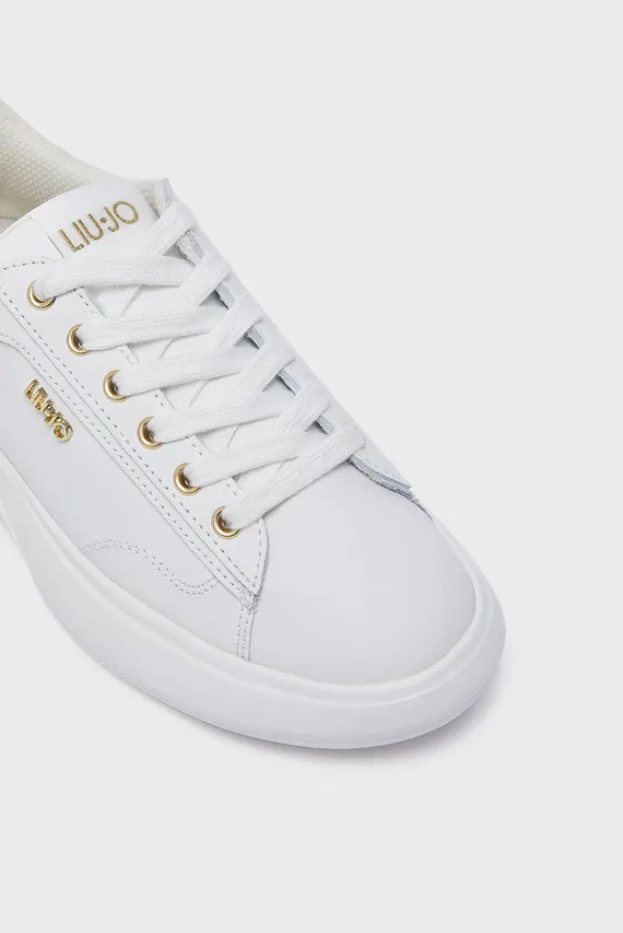 Кроссовки CASPER 01 - SNEAKER CALF LEATHER METALLI WHITE LIGHT GOLD LIU JO
