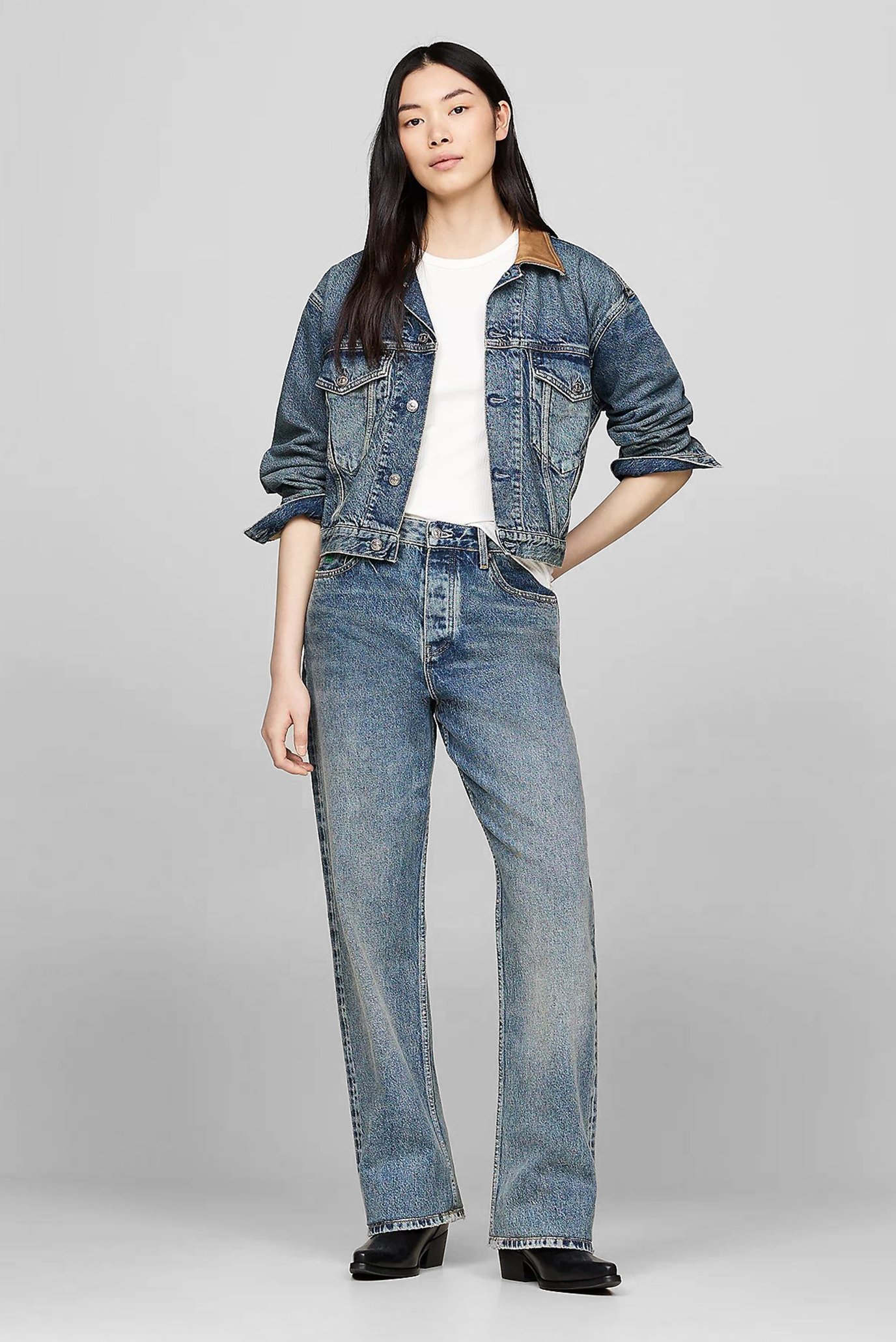 Женская синяя джинсовая куртка DNM MD LS SHORT JACKET KENT 2