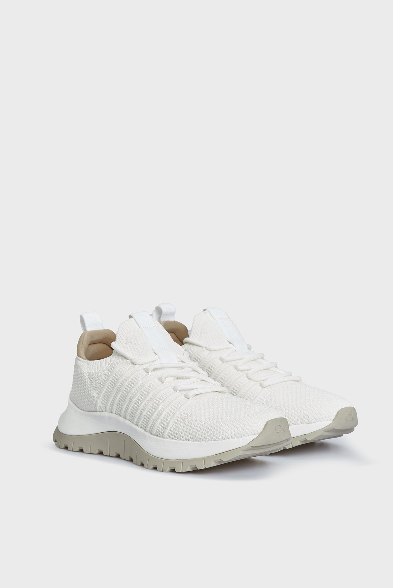 Женские белые кроссовки KNIT RUNNER LACE UP 3