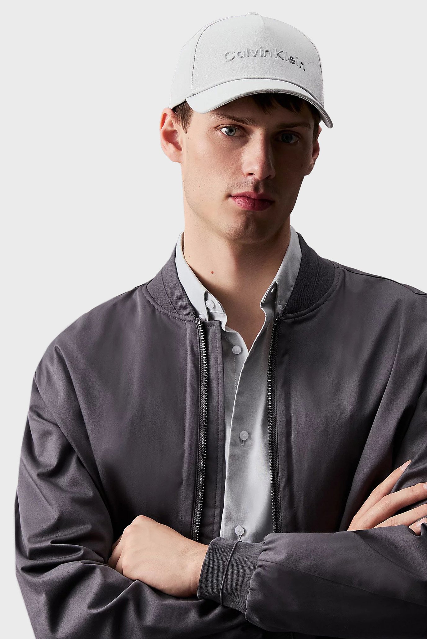 Мужская серая кепка CK MUST BB CAP 2