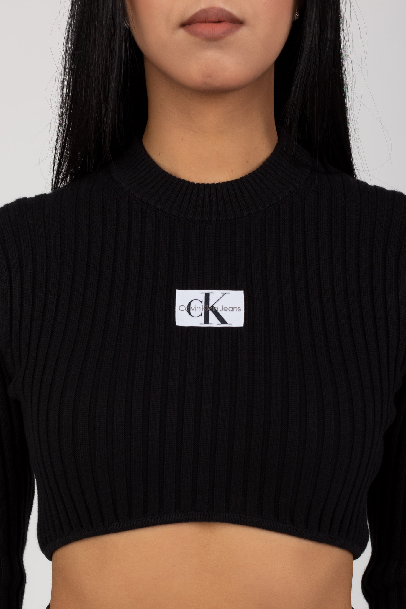 Cropped calvin klein jumper sale