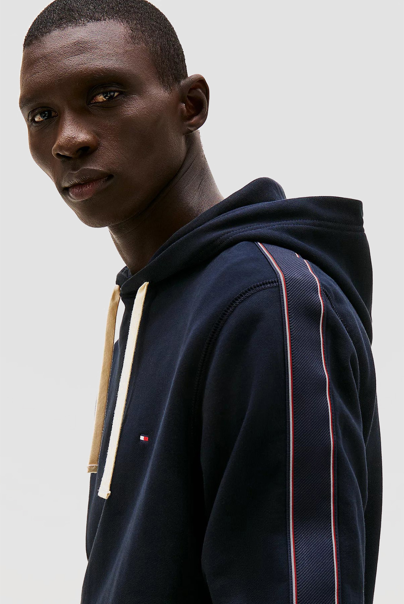 Мужское темно-синее худи GLOBAL STRIPE 5