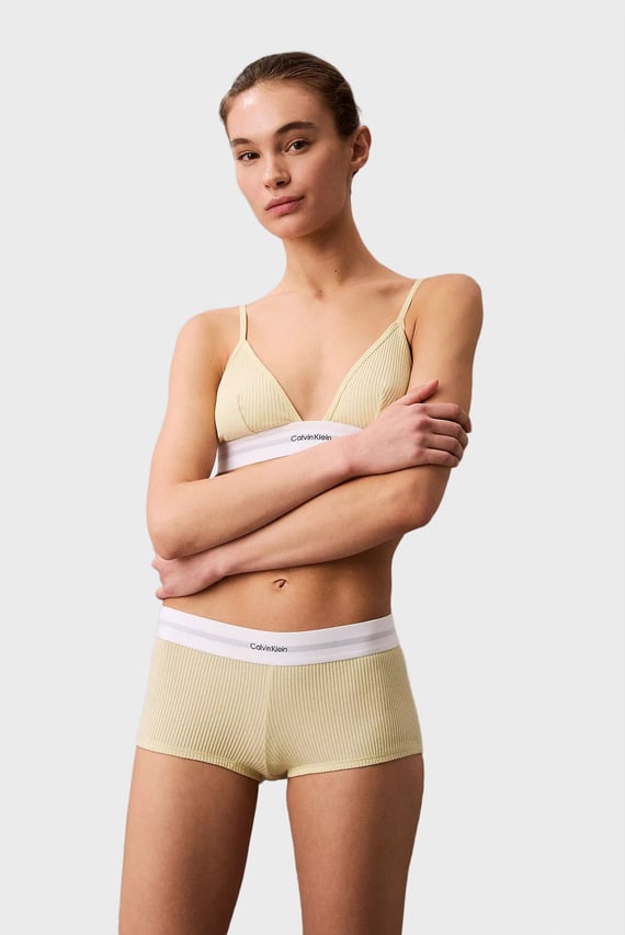 Женские желтые трусики BOYSHORT