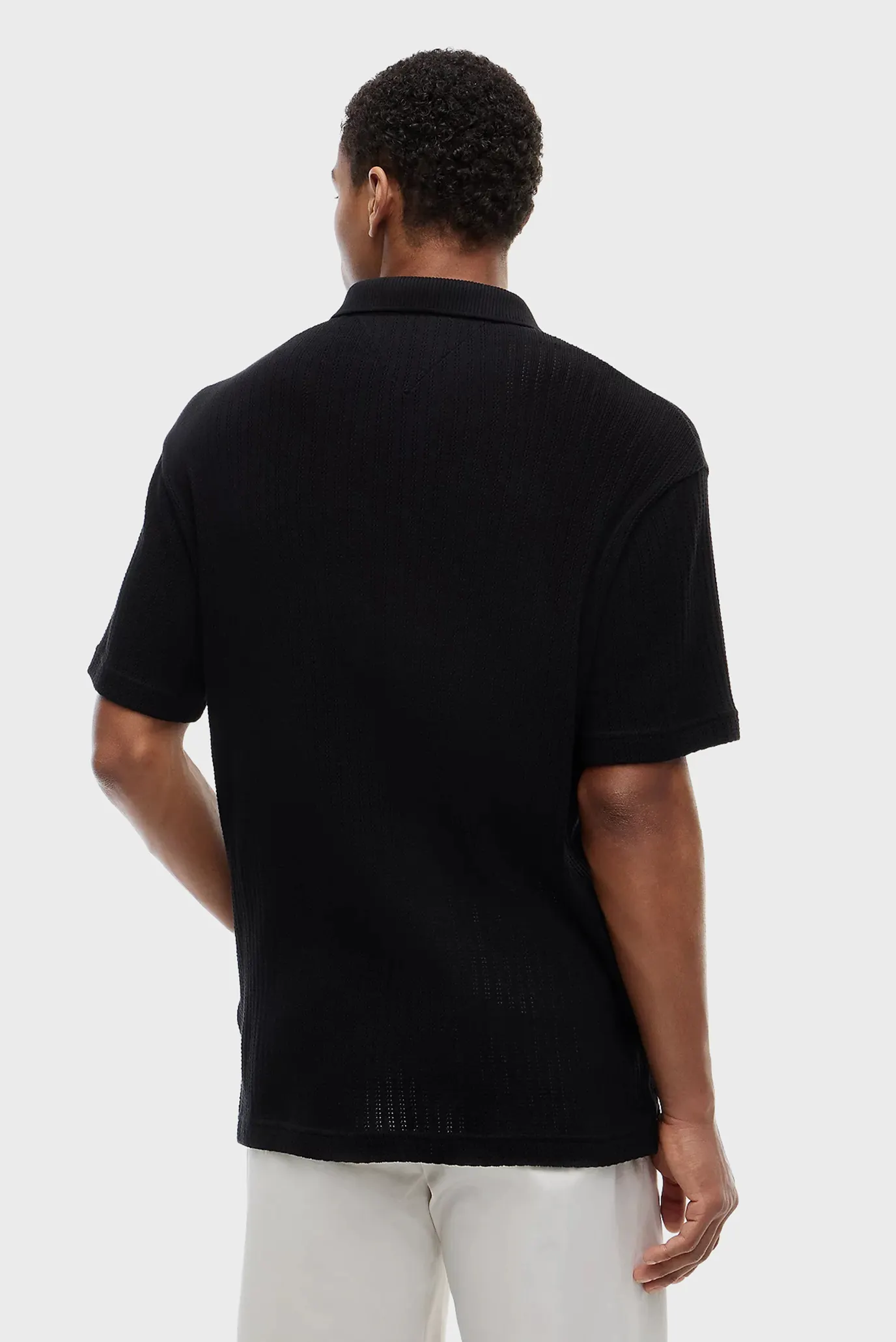 Поло OPEN KNIT RELAXED FIT POLO 3