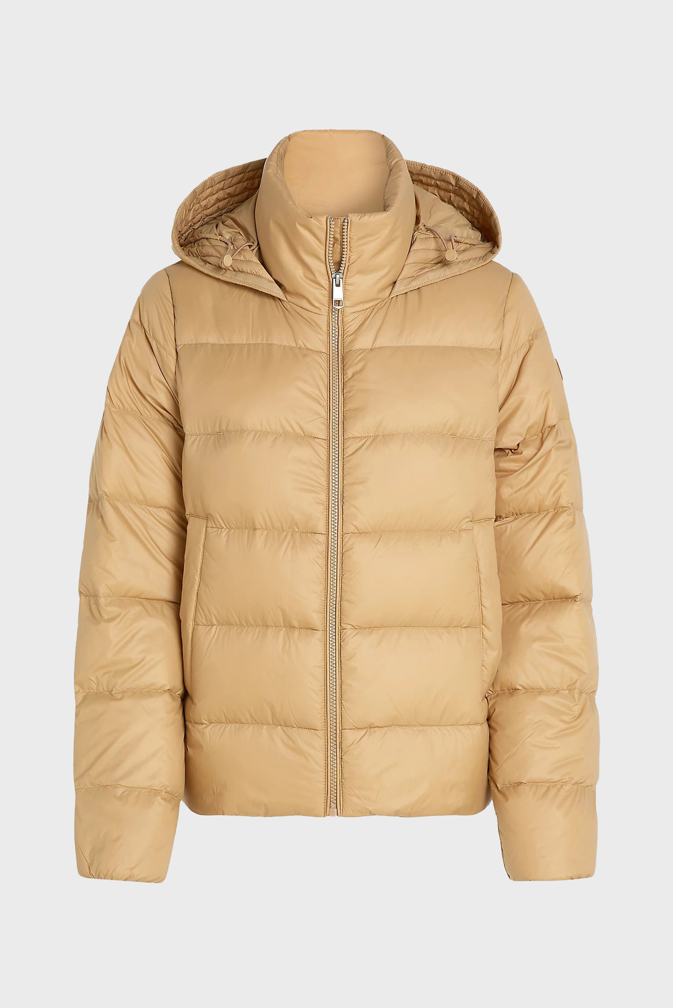 Женский бежевый пуховик 5