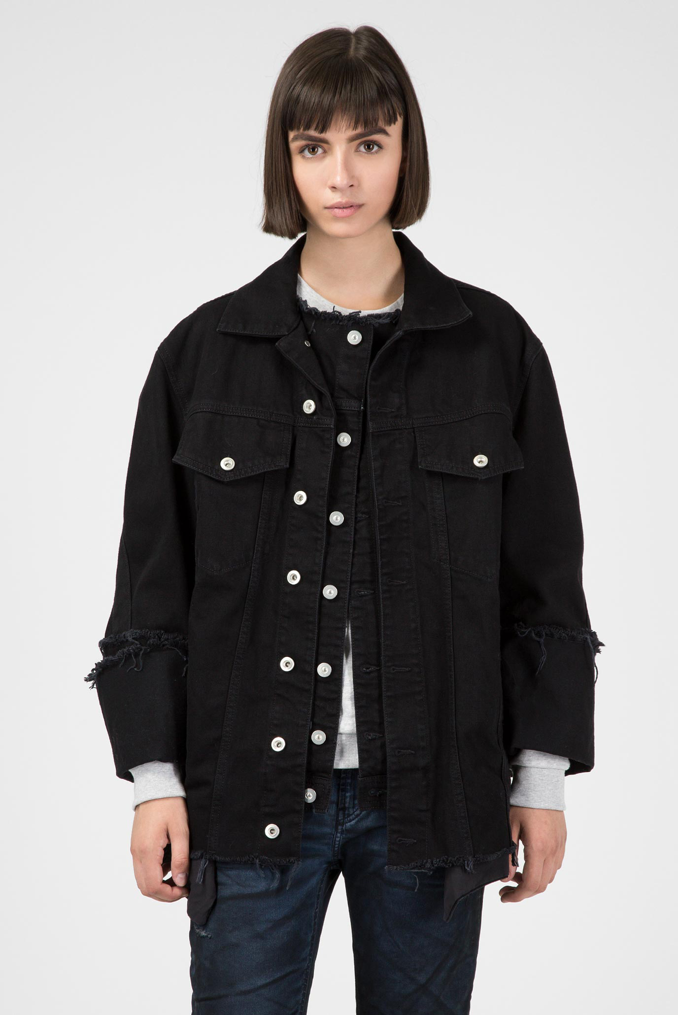 Женская черная джинсовая курткаDE-VISEMAC GIACCA 6
