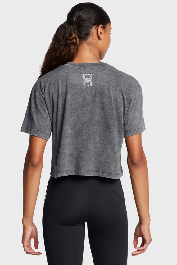 Женская серая футболка UA Run Anywhere Shortsleeve