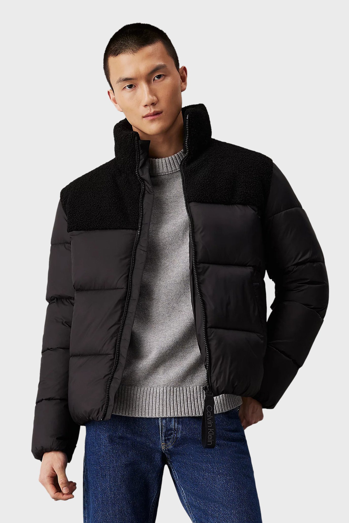 Мужская черная куртка SHERPA PUFFER JACKET 1