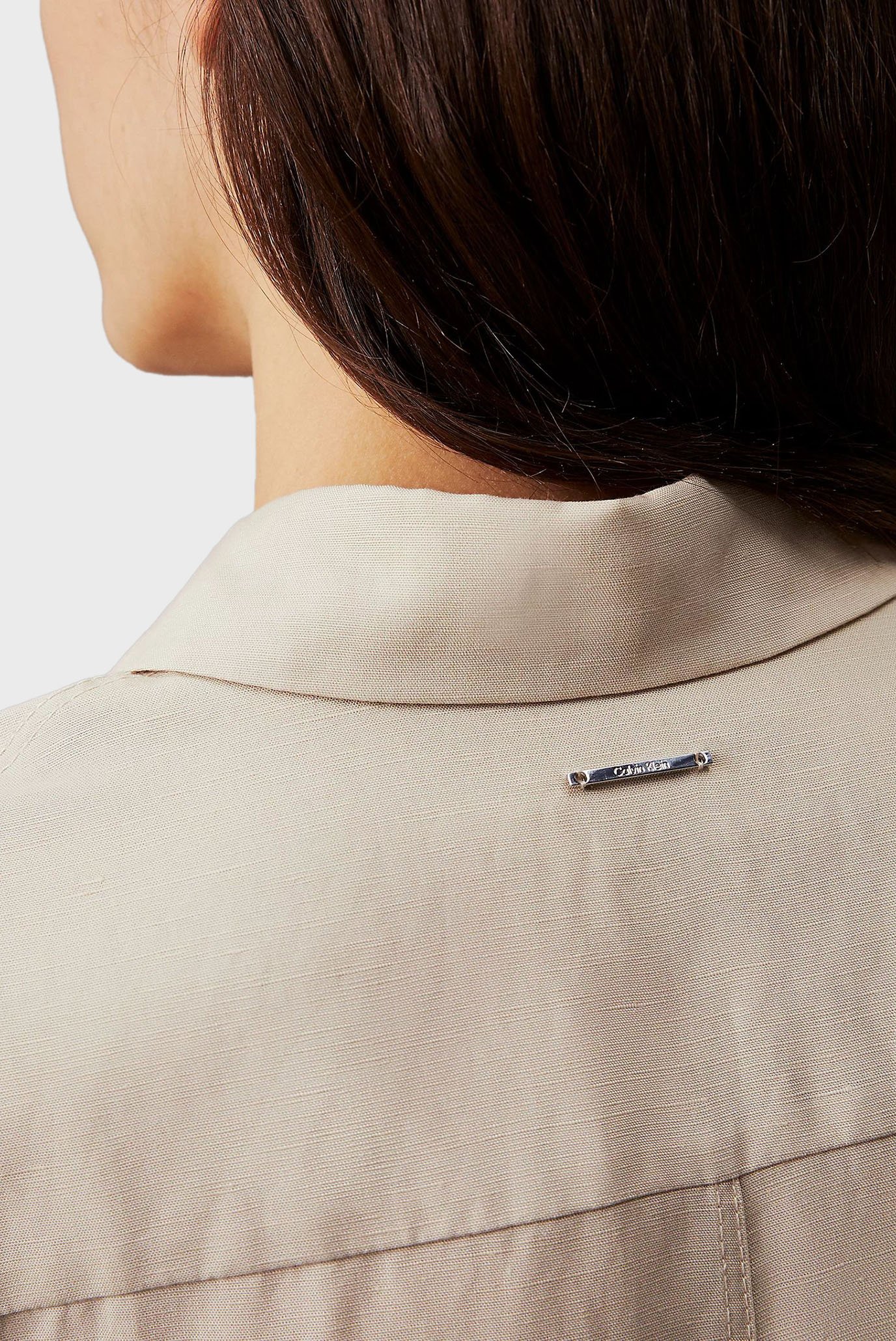 Платье/LINEN BLEND RELAXED SHIRT DRESS 4