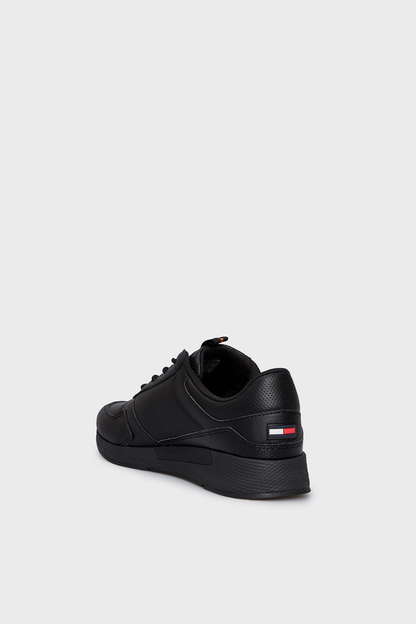 Мужские черные кожаные кроссовки TOMMY JEANS FLEXI RUNNER 5