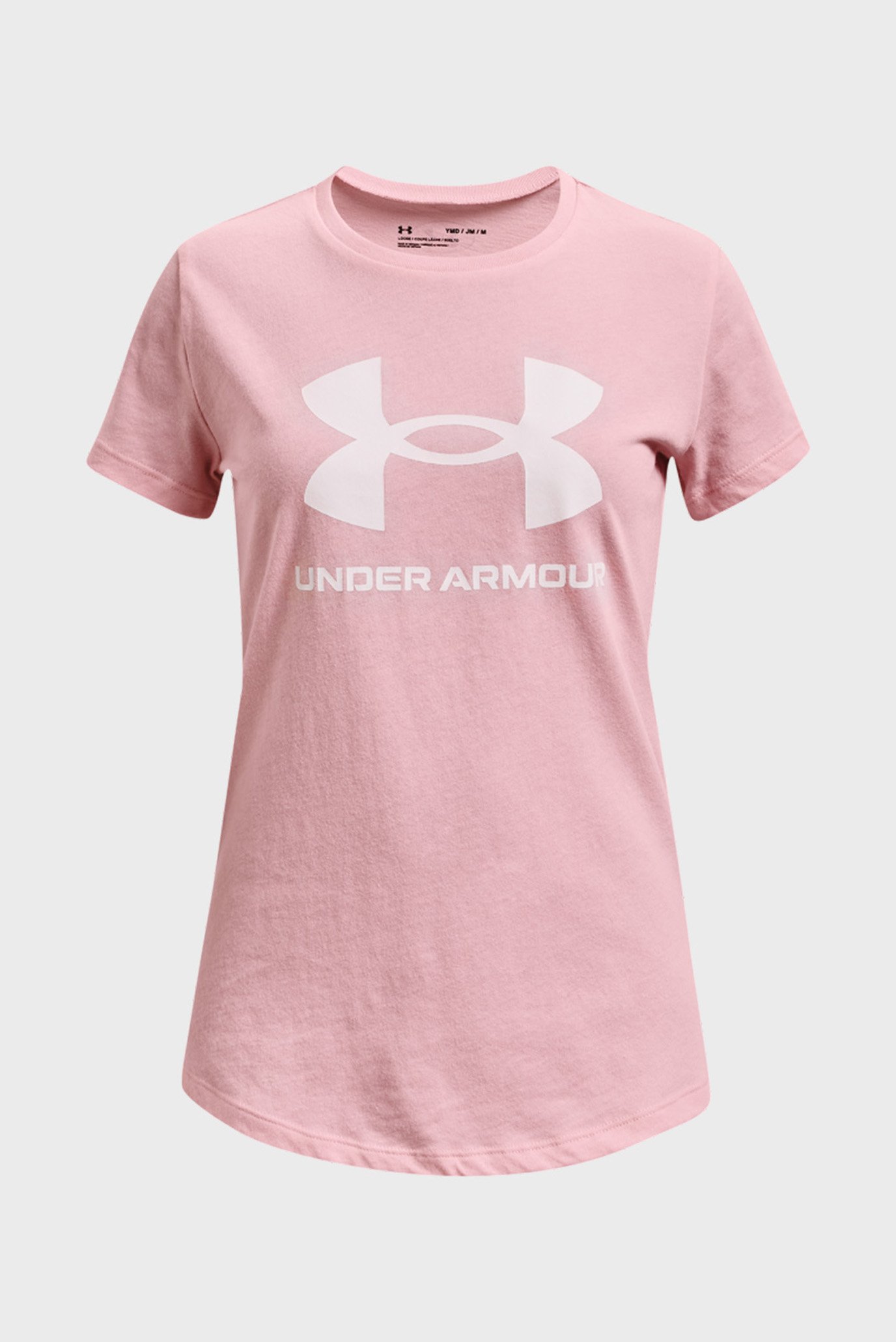 Детская розовая футболка UA SPORTSTYLE LOGO SS-PNK 1