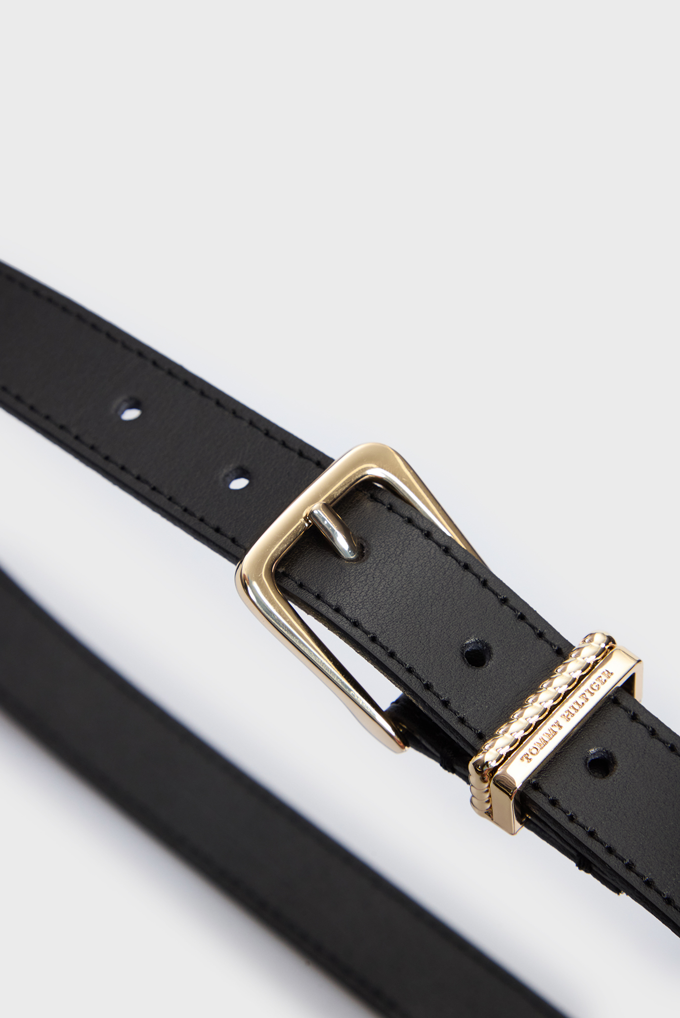 Женский черный кожаный ремень 3