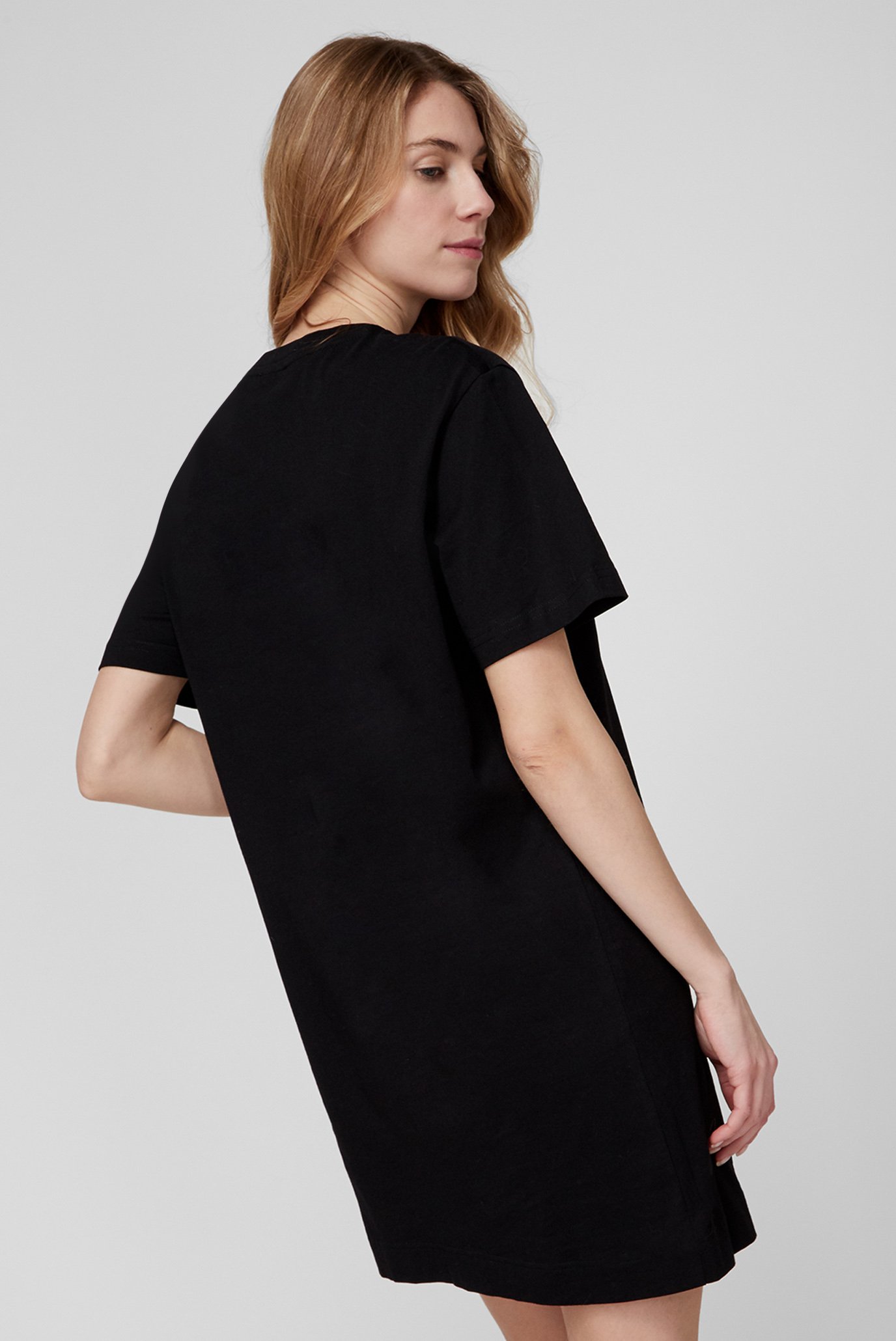 Женское черное платье D-EGOR-DIV 4