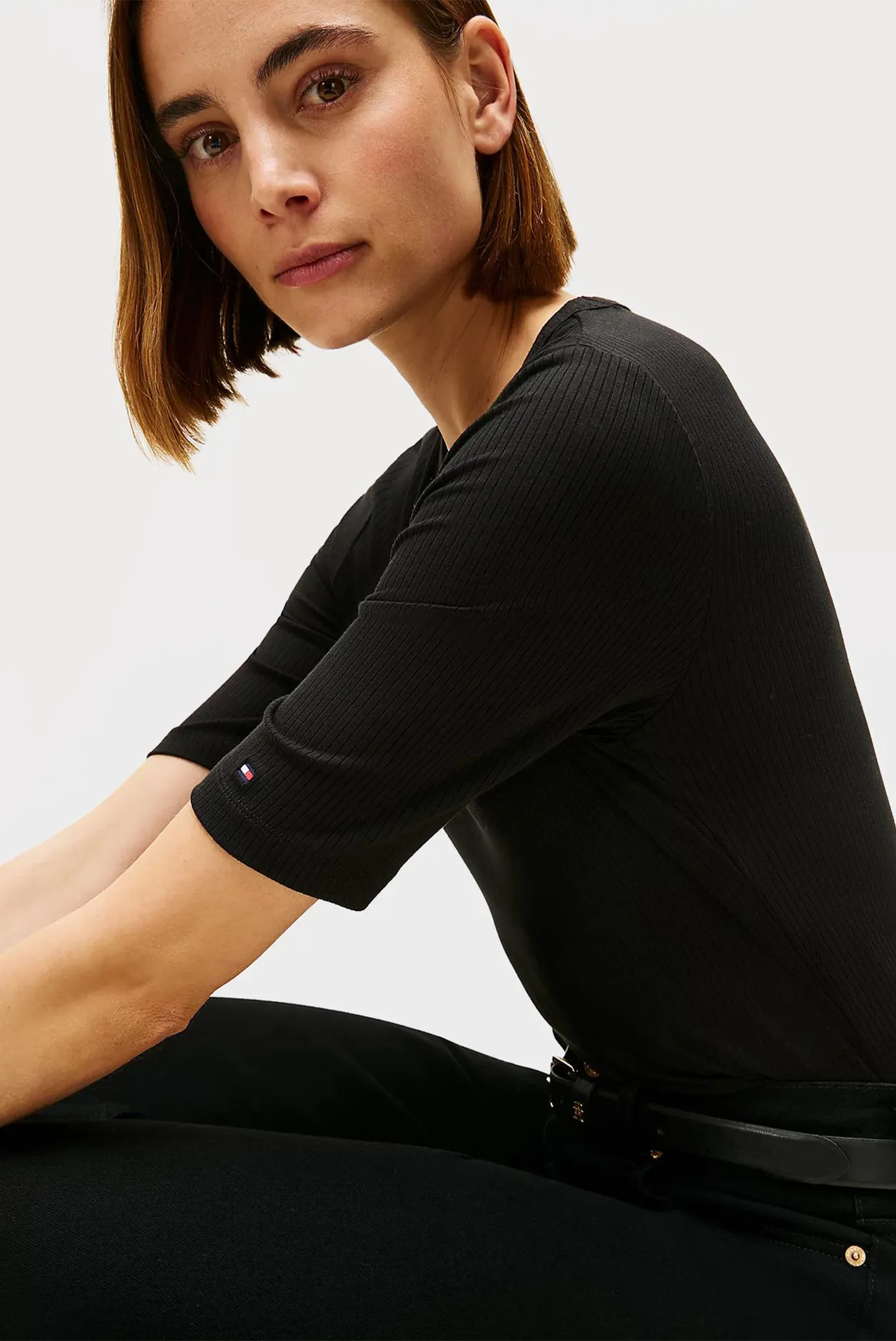 Футболка SLIM 5X2 RIB C-NK 1 2 SLV 4