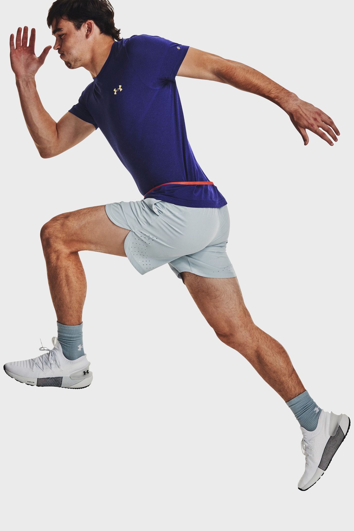 Мужская темно-синяя футболка UA Rush Seamless Legacy SS 5