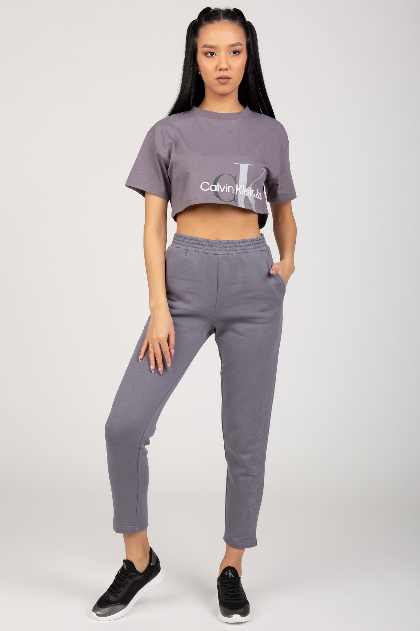 Футболка TWO TONE MONOGRAM CROPPED TEE Calvin Klein Jeans Футболка TWO TONE MONOGRAM CROPPED TEE 5